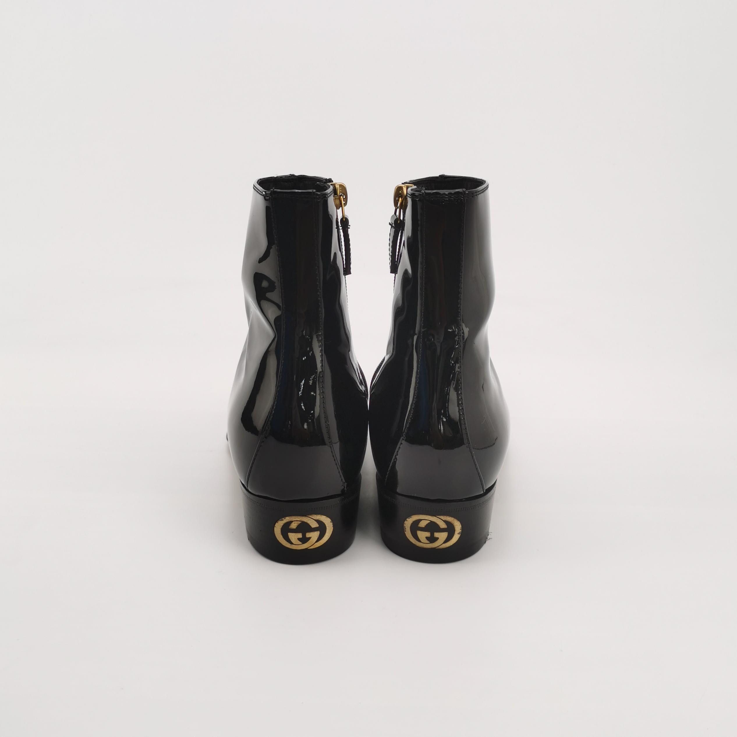 Gucci Gucci Patent Leather Interlocking G Boots EU 39 Size US 6 / EU 39 - 5 Thumbnail