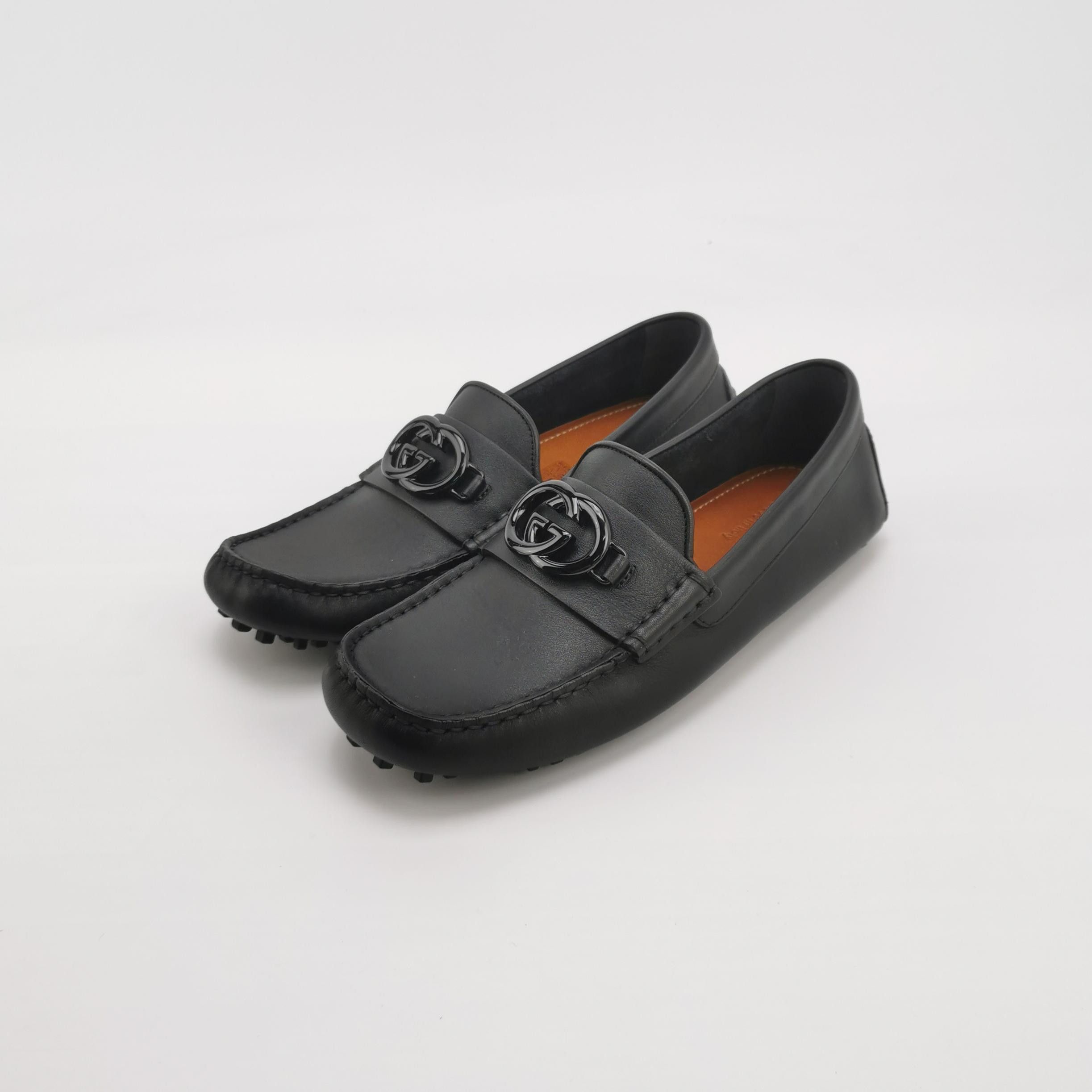 Gucci Gucci Interlocking G Leather Driver Loafers 38.5 Size US 5.5 / EU 38 - 3 Thumbnail