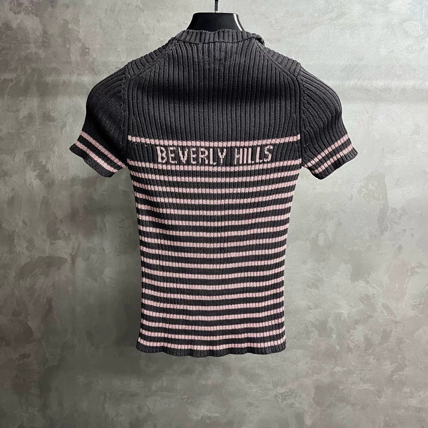 Dior Dior Knit Striped Gray Sweater XS Women Size XS / US 0-2 / IT 36-38 - 2 Thumbnail