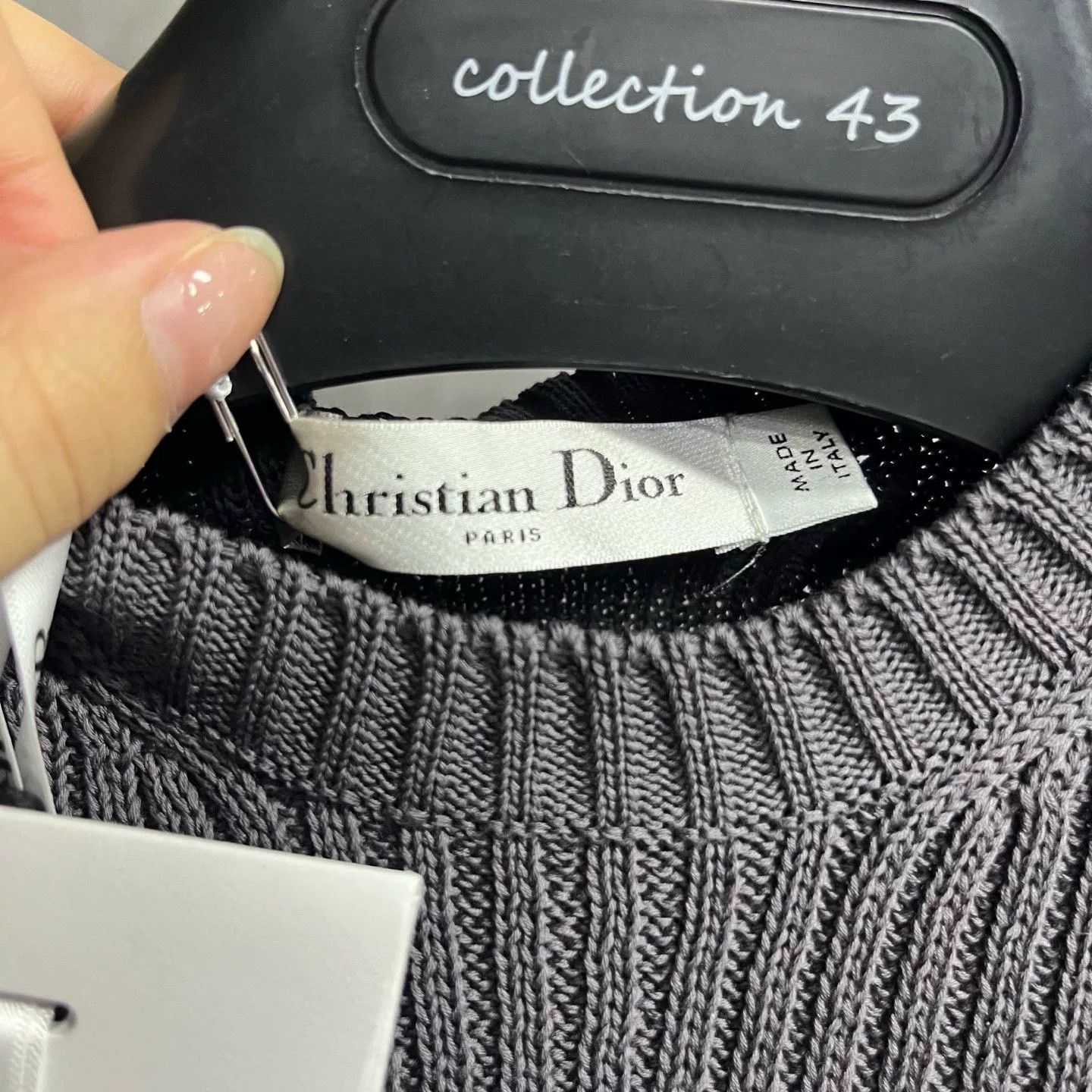 Dior Dior Knit Striped Gray Sweater XS Women Size XS / US 0-2 / IT 36-38 - 6 Thumbnail