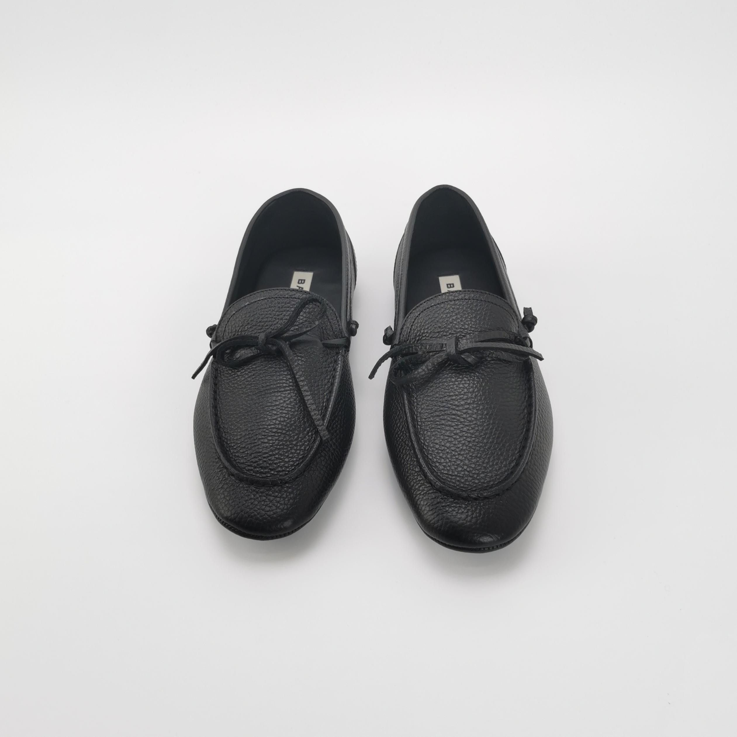 Bally Bally Pebbled Leather Tie Detail Loafers EU 39.5 Size US 6 / EU 39 - 4 Thumbnail