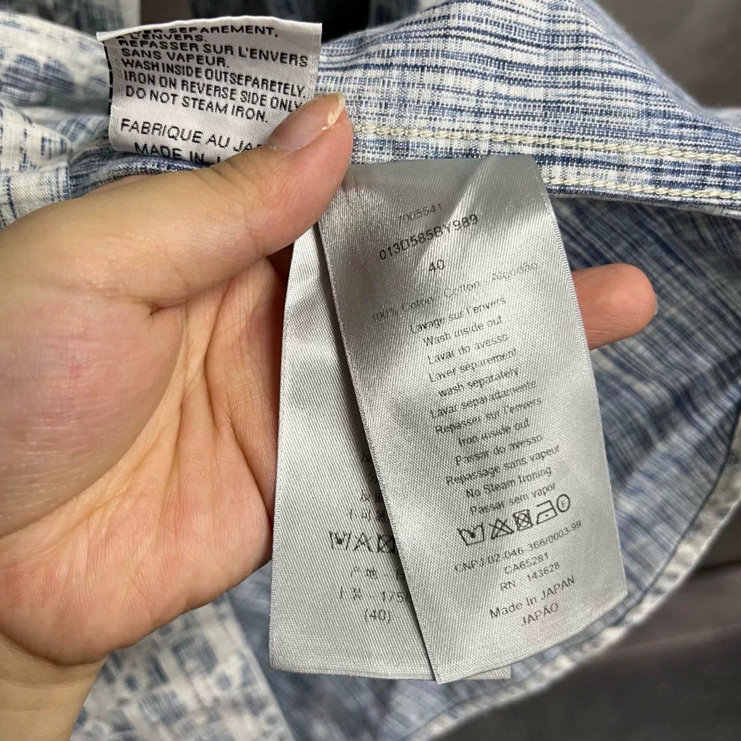 Dior Dior Denim Printed Blue Shirt xs Men Size US XS / EU 42 / 0 - 4 Thumbnail