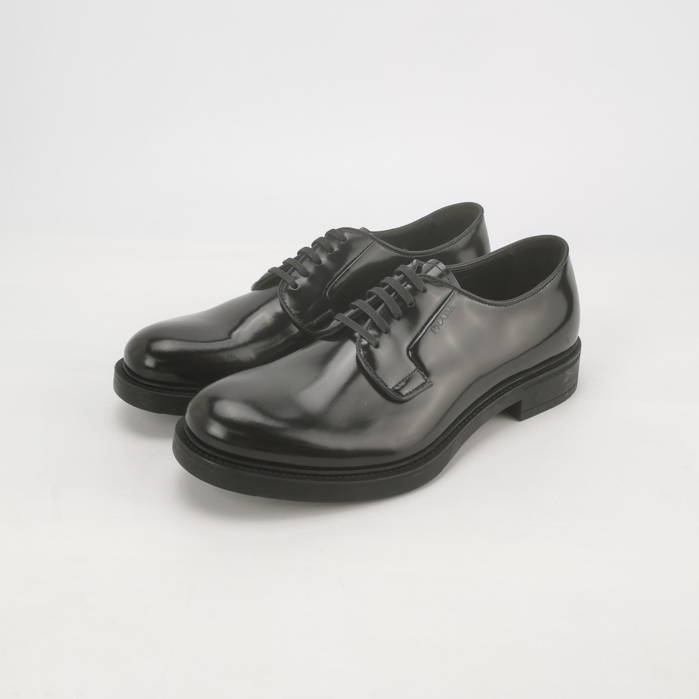 Prada Prada Logo Leather Derby Shoes Size 6.5 Size US 7 / EU 40 - 3 Thumbnail