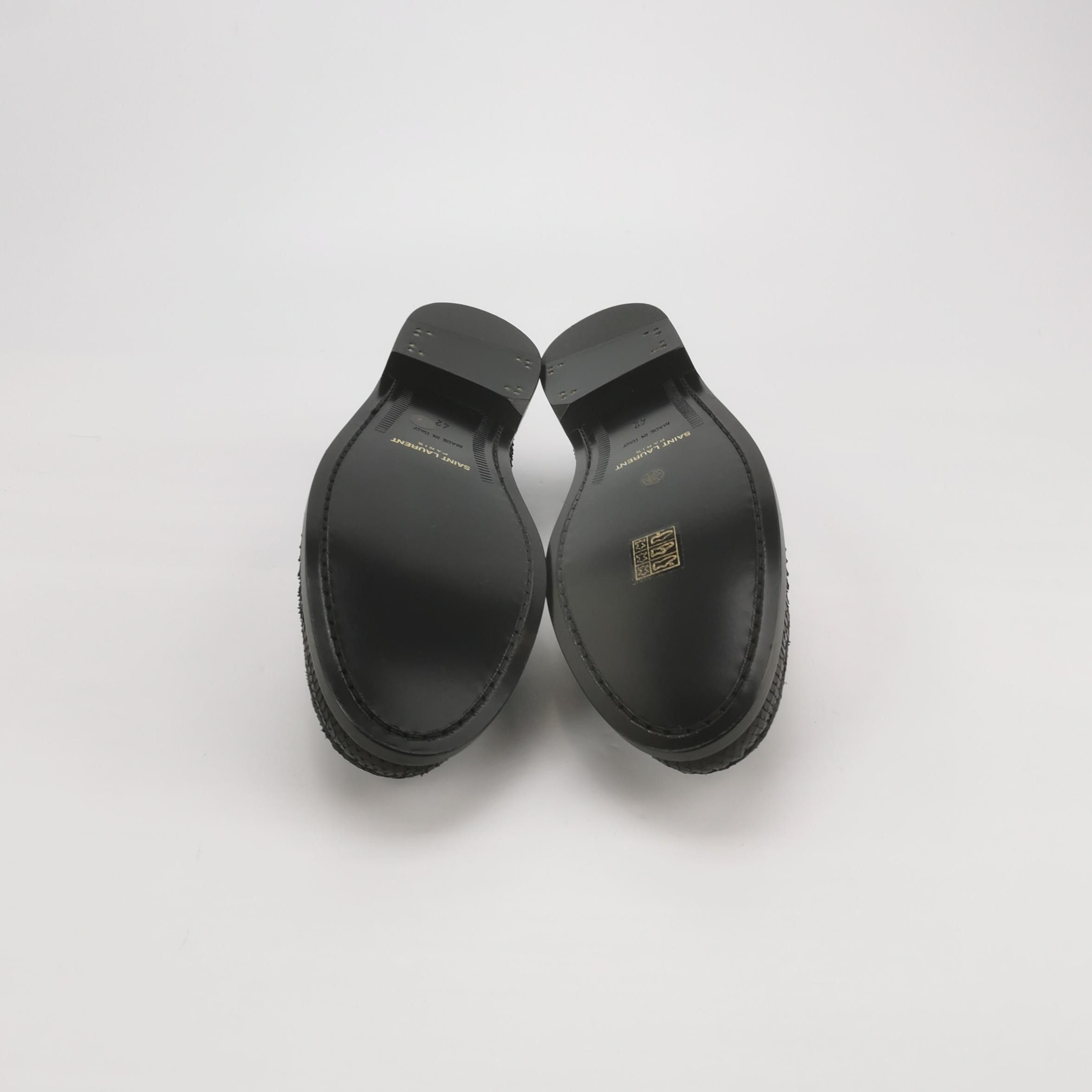 Saint Laurent Paris Saint Laurent Snakeskin Penny Loafers Size 42 Size US 9 / EU 42 - 6 Thumbnail