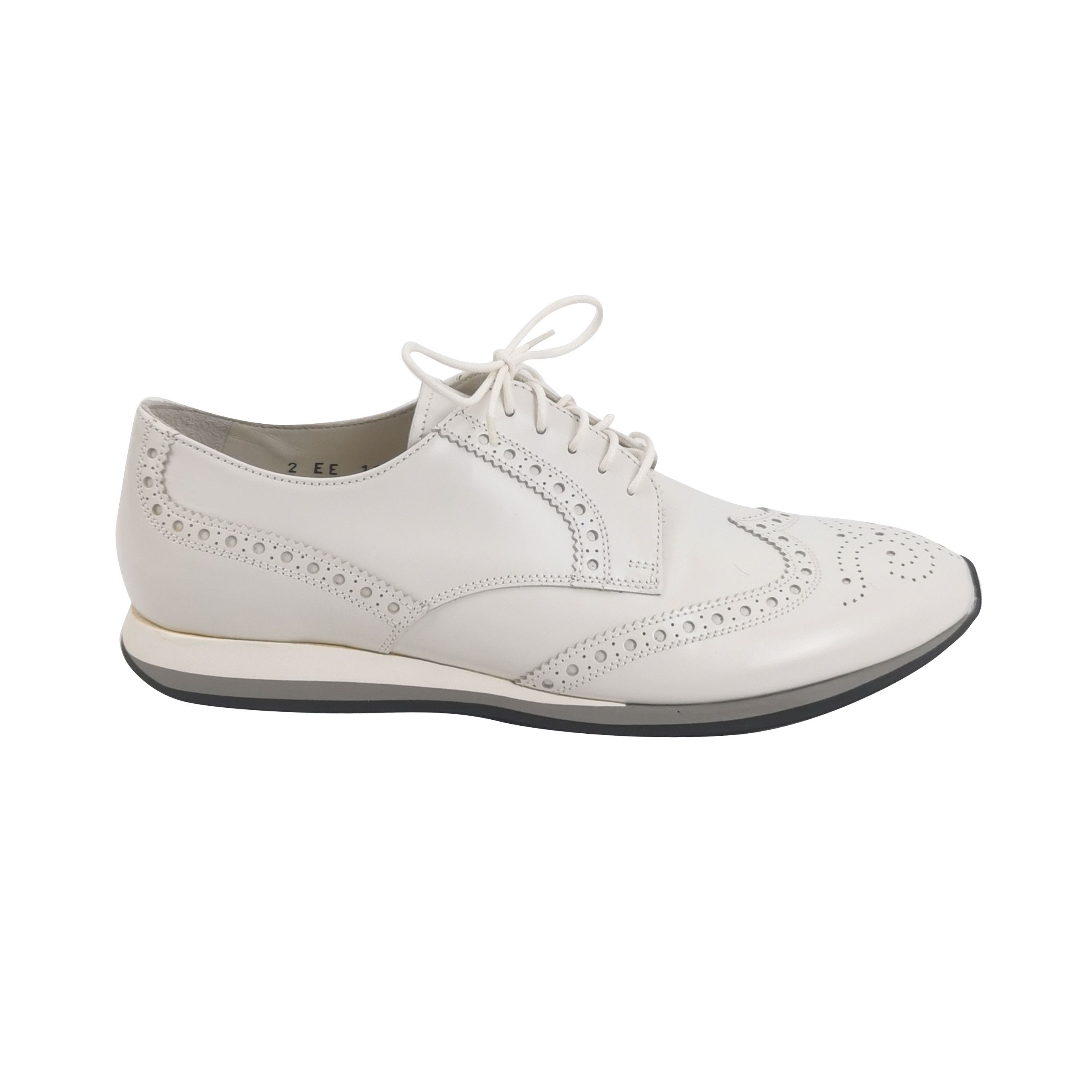 Prada Prada White Leather Wingtip Shoes EU 40 Size US 7 / EU 40 - 2 Thumbnail