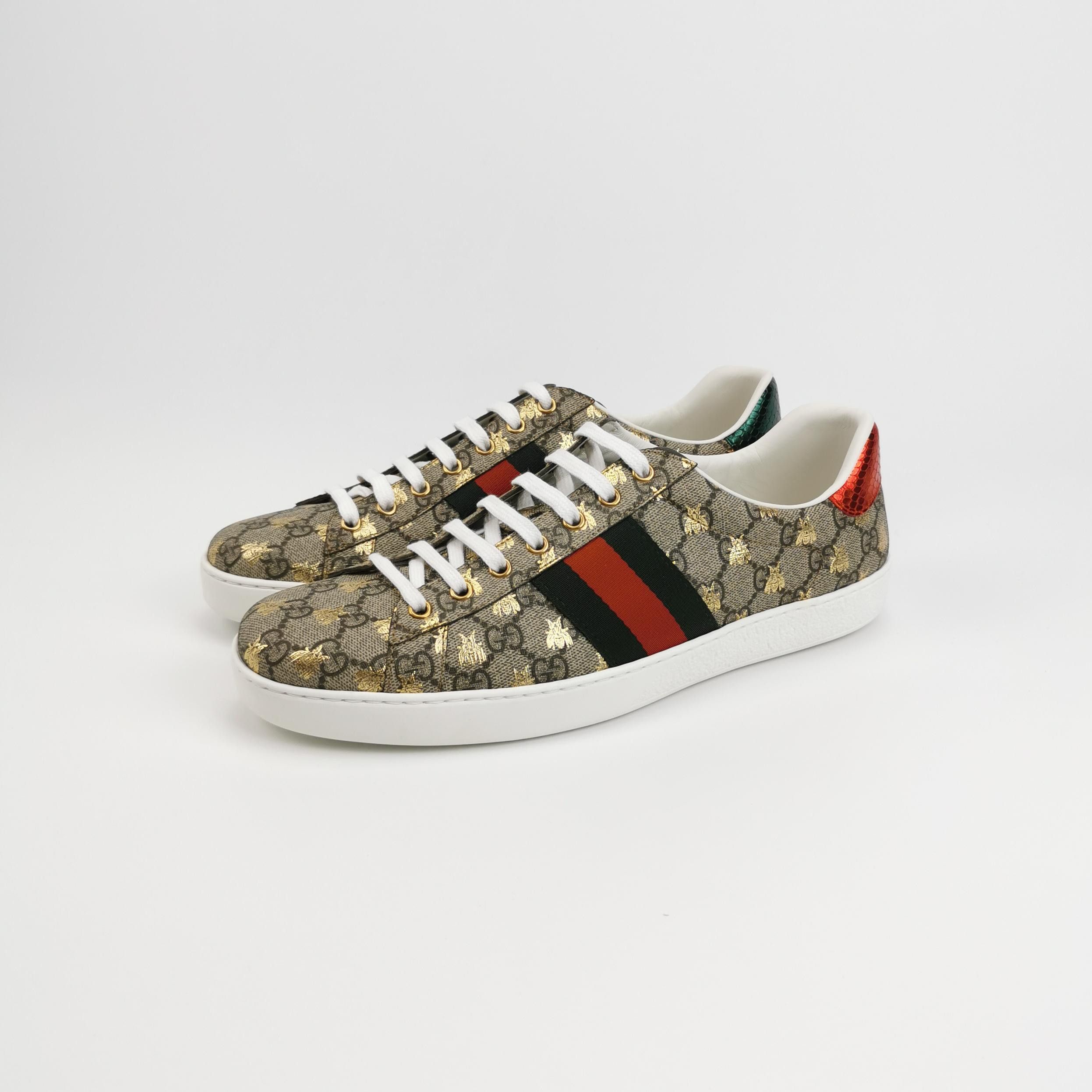 Gucci Gucci Bee GG Supreme Ace Sneakers 45 Size US 12 / EU 45 - 3 Thumbnail