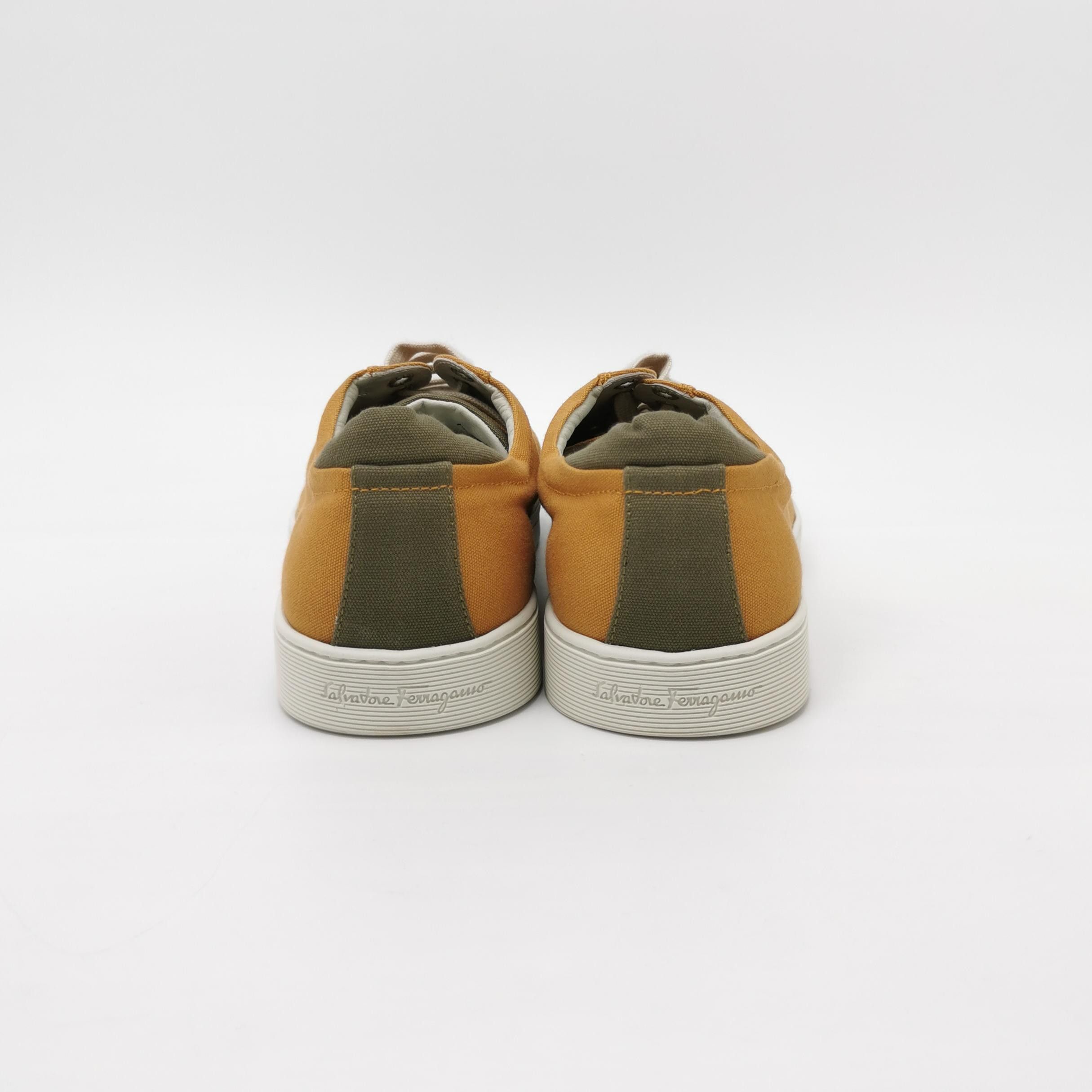 Salvatore Ferragamo Salvatore Ferragamo Canvas Low Top Sneakers EU 41.5 Size US 8 / EU 41 - 5 Thumbnail