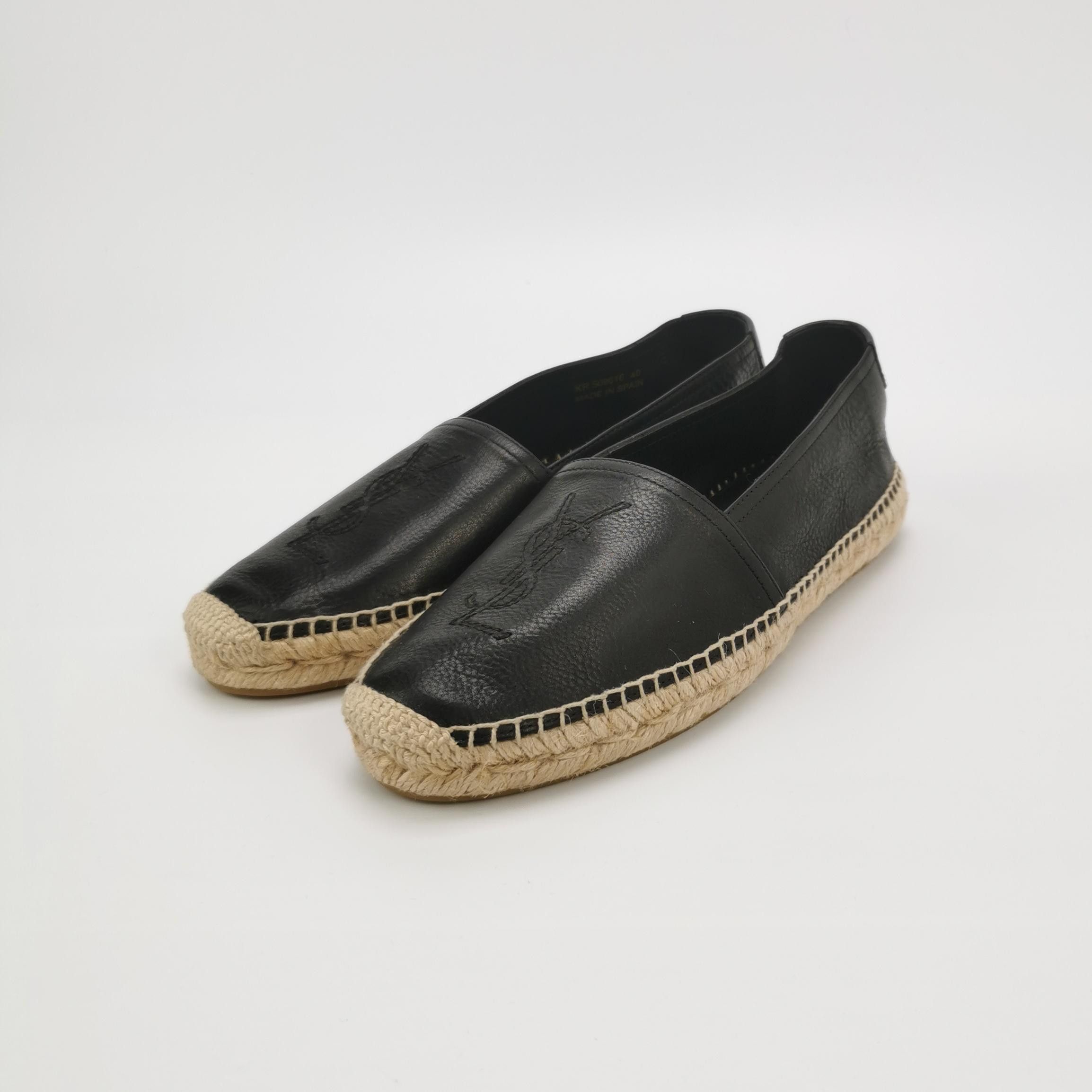 Saint Laurent Paris Saint Laurent Leather Logo Espadrilles 40 Size US 7 / EU 40 - 3 Thumbnail