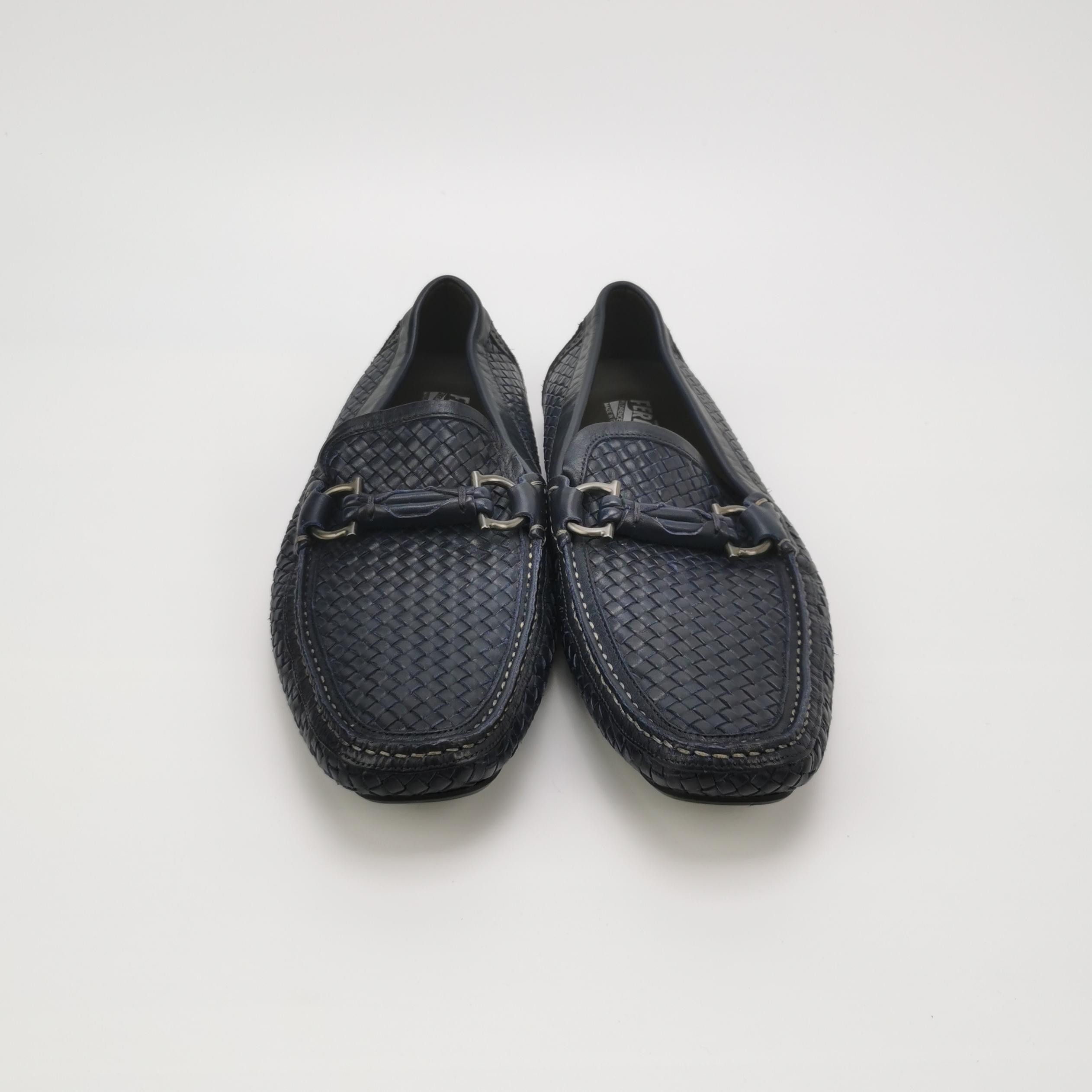 Salvatore Ferragamo Ferragamo Woven Leather Gancini Loafers 43 Size US 10 / EU 43 - 4 Thumbnail