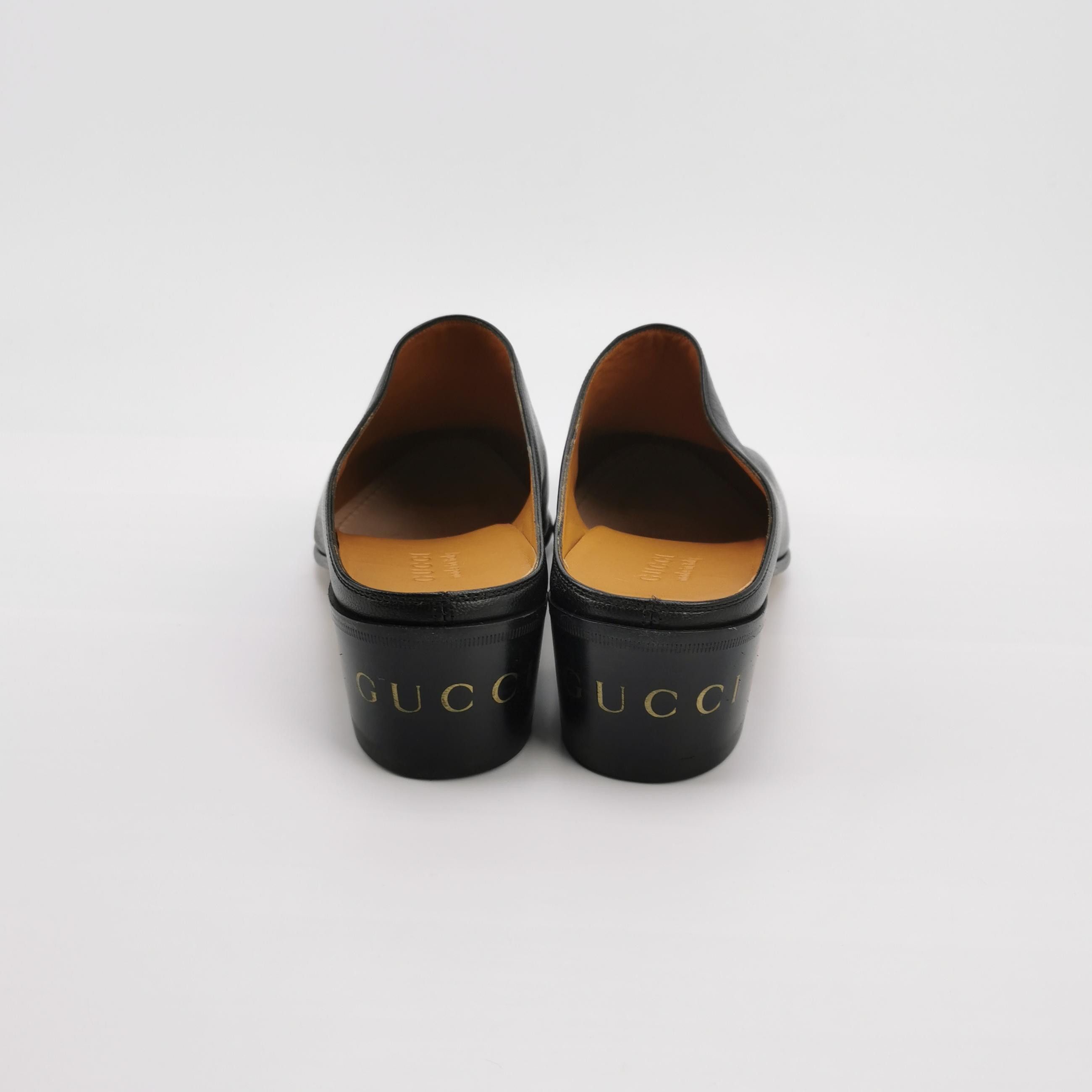 Gucci Gucci Logo Leather Mules Size 8 / EU 42 Size US 9 / EU 42 - 5 Thumbnail