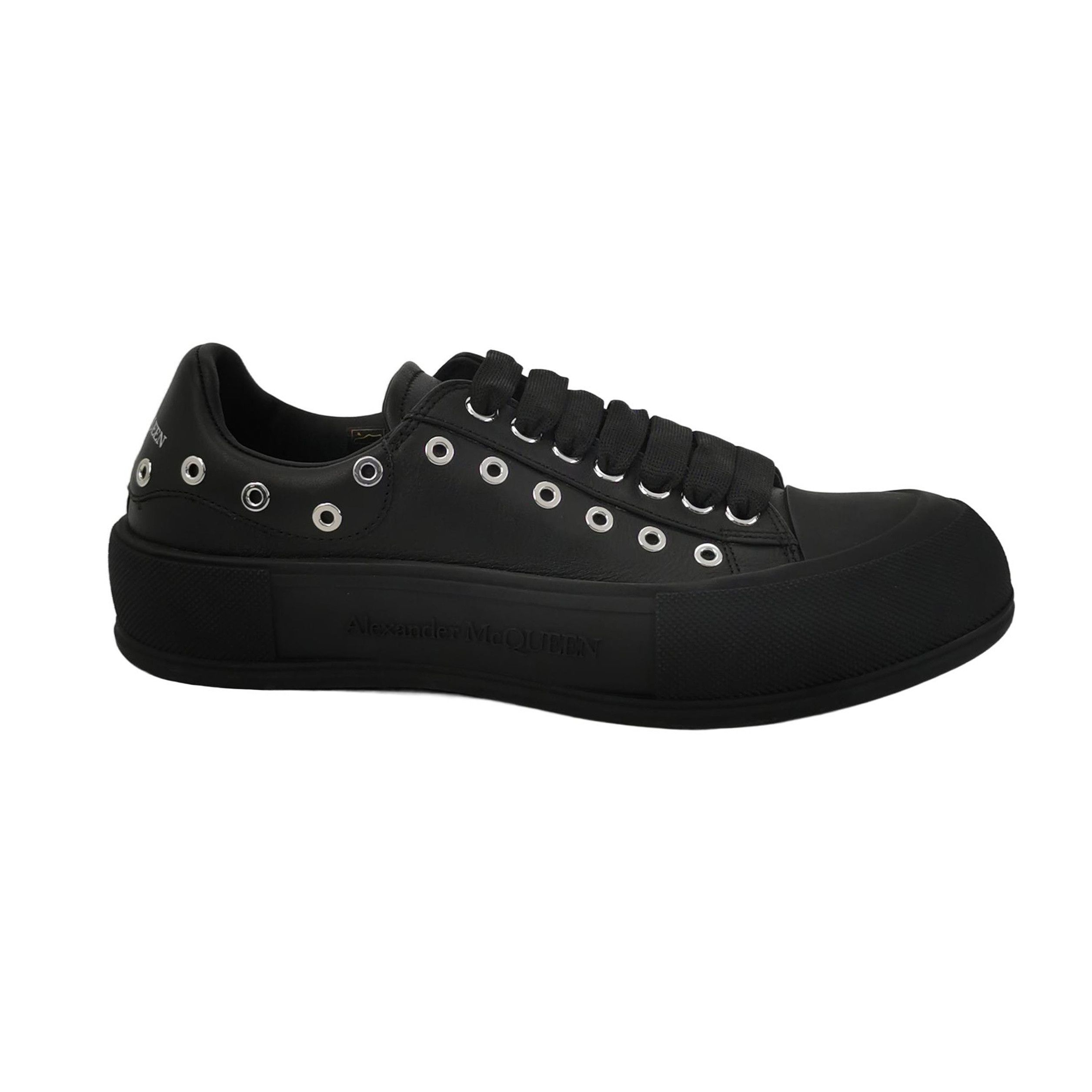 Alexander McQueen Alexander McQueen Leather Deck Low-Top Sneakers 42.5 Size US 9 / EU 42 - 2 Thumbnail