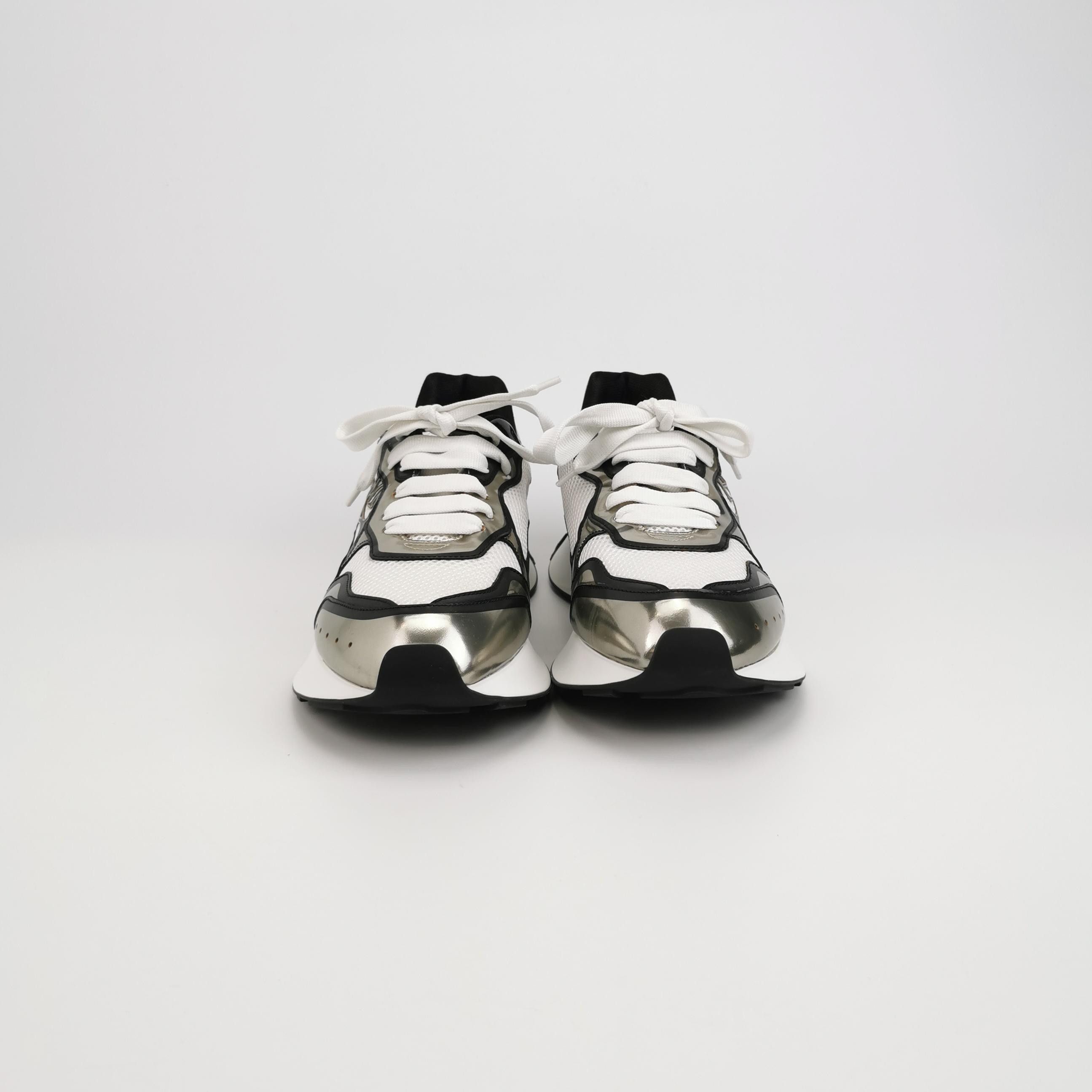 Alexander McQueen Alexander McQueen Silver Sprint Runner Sneakers 44 Size US 11 / EU 44 - 4 Thumbnail