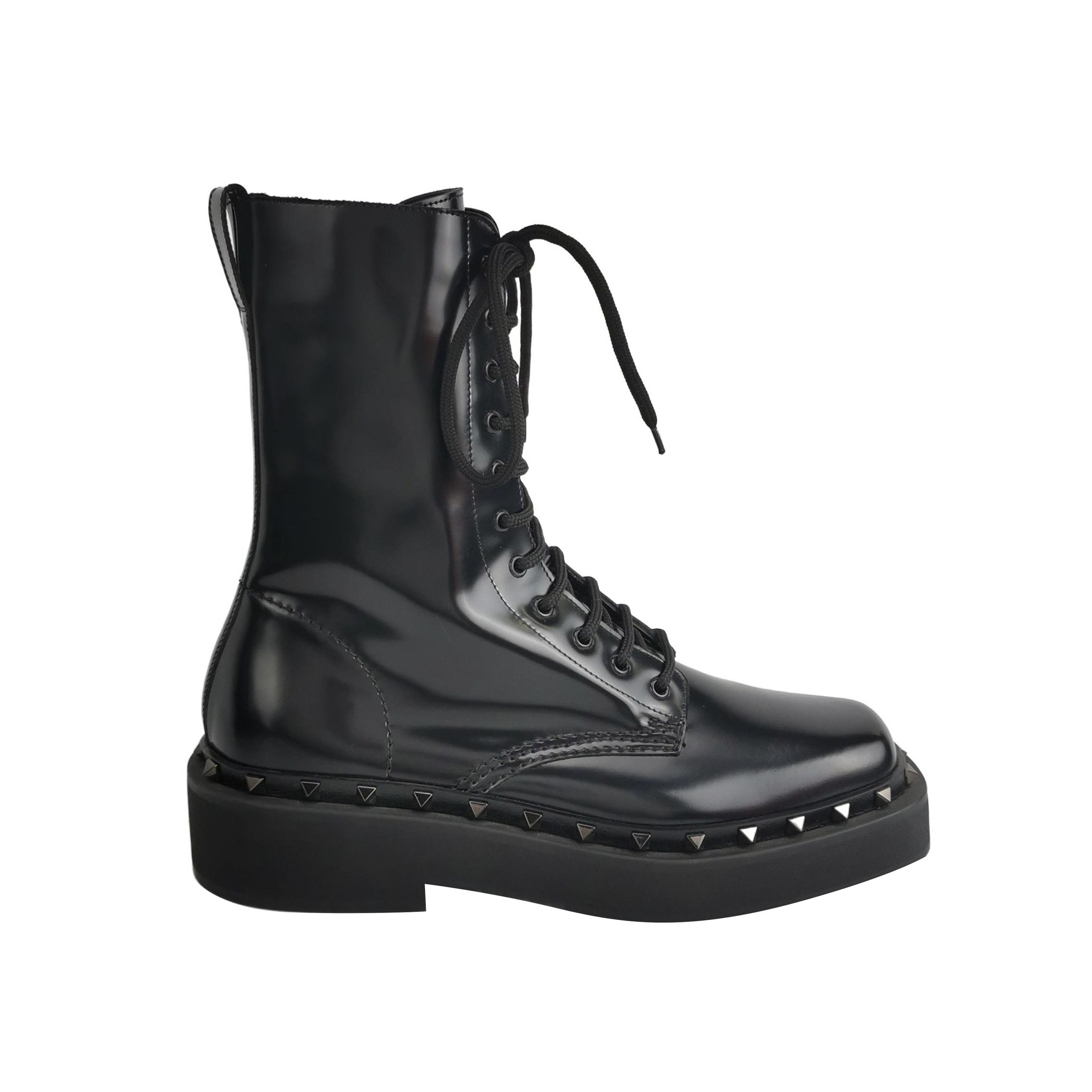 Valentino Valentino Rockstud Leather Combat Boots Size 43 Size US 10 / EU 43 - 2 Thumbnail