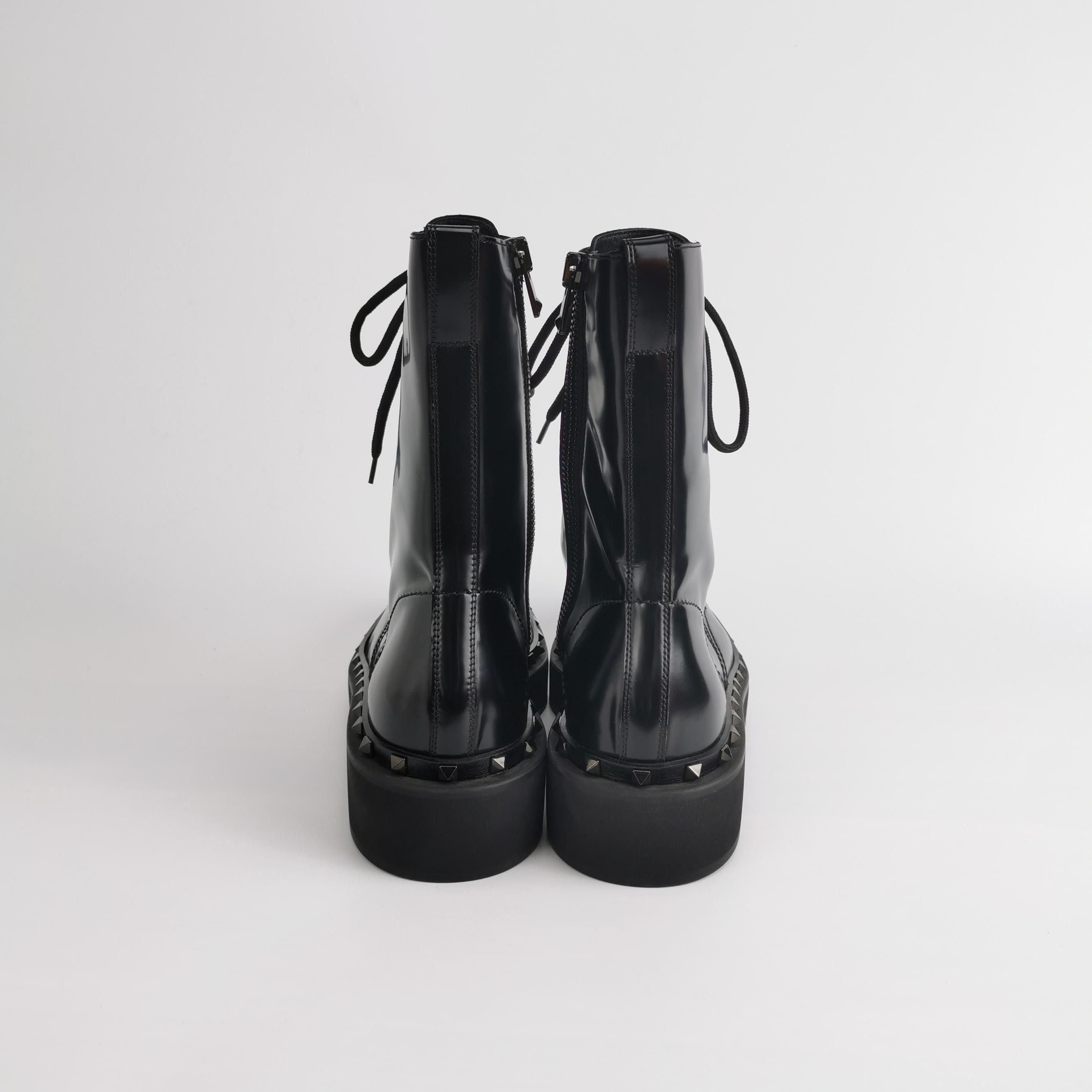 Valentino Valentino Rockstud Leather Combat Boots Size 43 Size US 10 / EU 43 - 5 Thumbnail