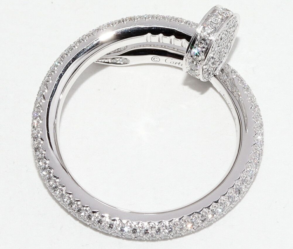 Cartier Cartier Cartier Juste un Clou Au750 White Gold Diamond Ring Size 13 Precious Metal Ring N47487 DUTY FREE for USA Size ONE SIZE - 4 Thumbnail