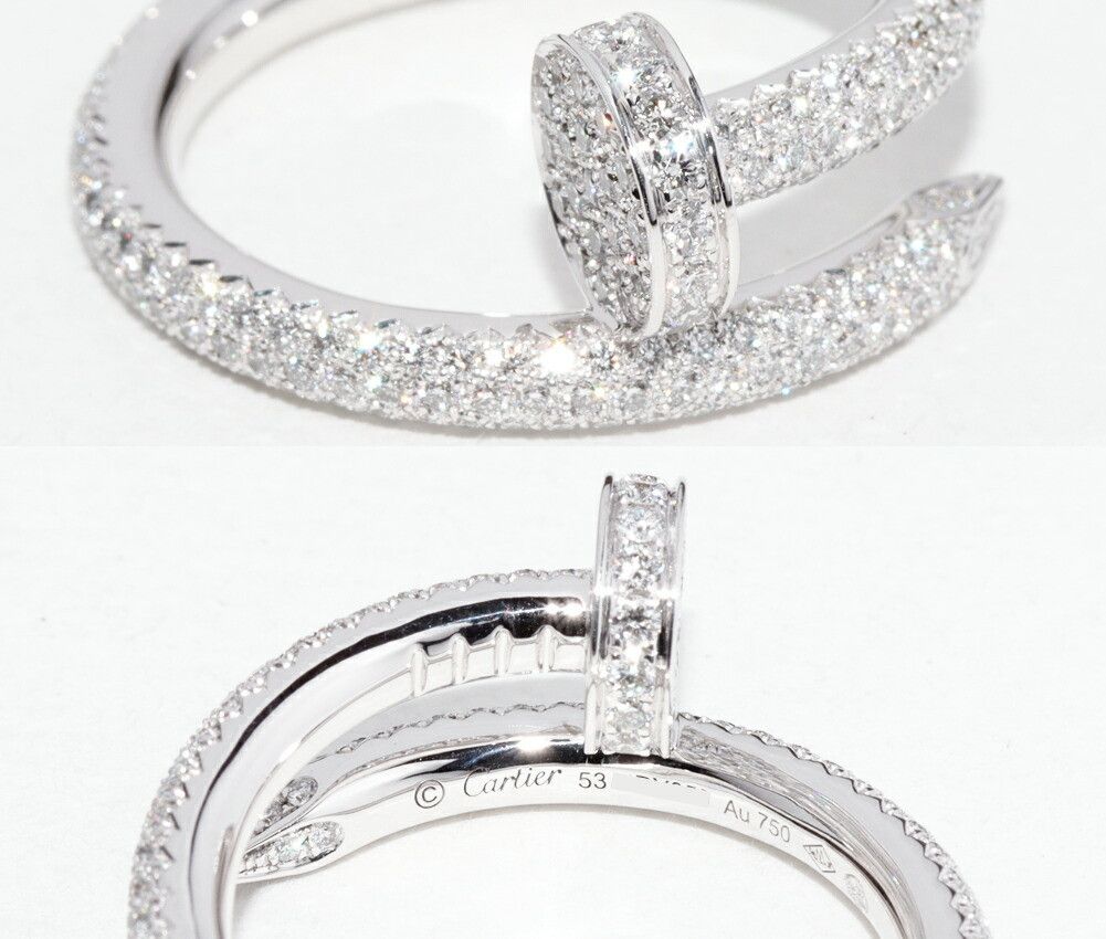 Cartier Cartier Cartier Juste un Clou Au750 White Gold Diamond Ring Size 13 Precious Metal Ring N47487 DUTY FREE for USA Size ONE SIZE - 5 Thumbnail