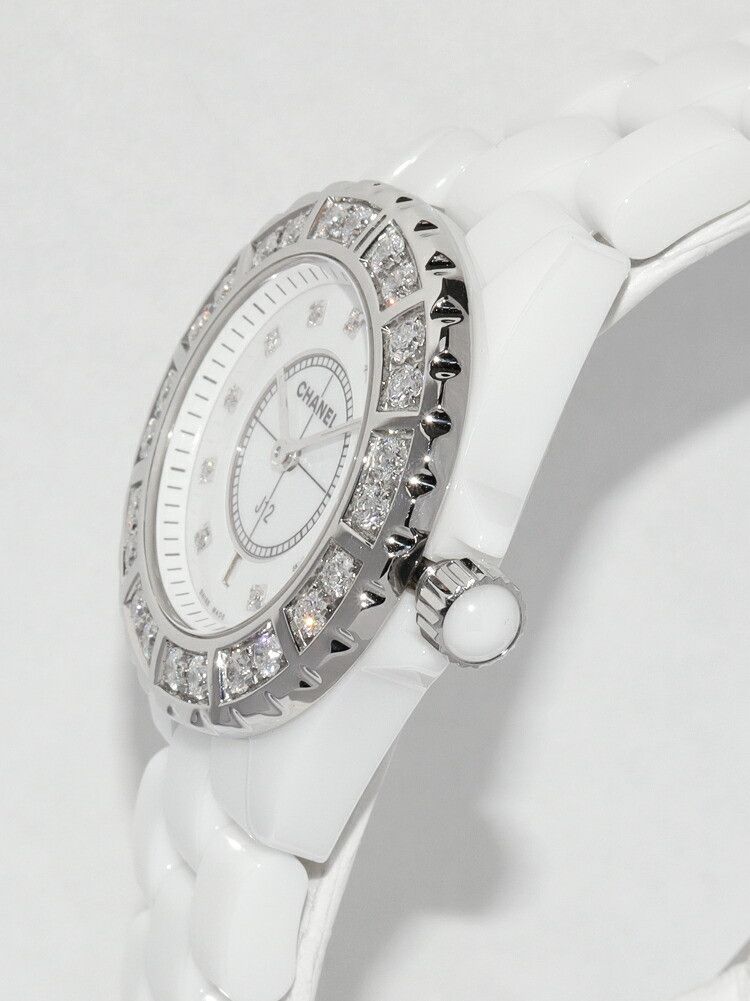 Chanel Chanel Chanel J12 White Ceramic Quartz Ladies Glass / Ceramic Quartz H2429 DUTY FREE for USA Size ONE SIZE - 3 Thumbnail