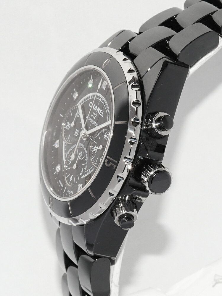 Chanel Chanel CHANEL J12 Black Ceramic Chronograph Glass / Ceramic Automatic H2419 DUTY FREE for USA Size ONE SIZE - 4 Thumbnail