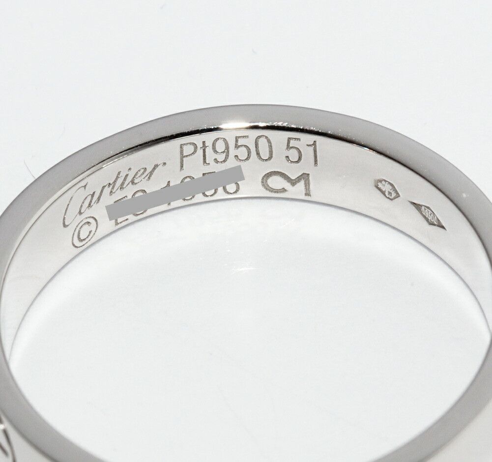 Cartier Cartier Cartier Love Pt950 Ring Size 51 Precious Metal Ring B40853 DUTY FREE for USA Size ONE SIZE - 4 Thumbnail