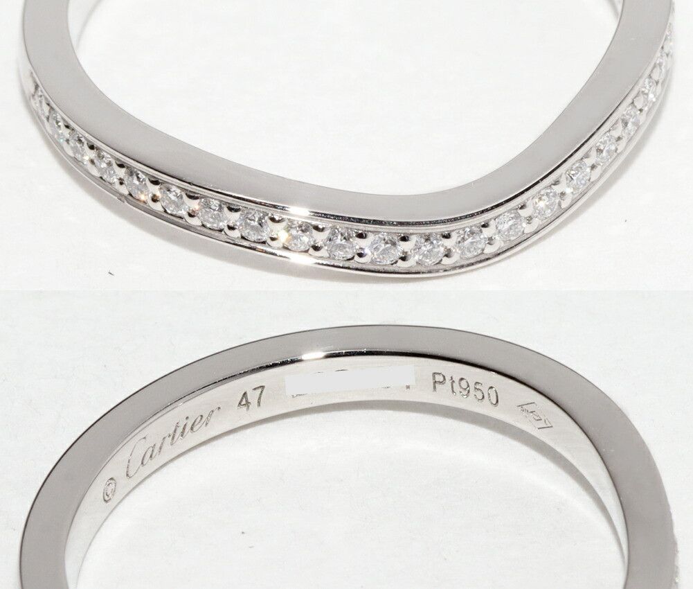 Cartier Cartier Cartier Ballerine Pt950 Diamond Wedding Ring Size 47 Precious Metal Ring B40930 DUTY FREE for USA Size ONE SIZE - 5 Thumbnail