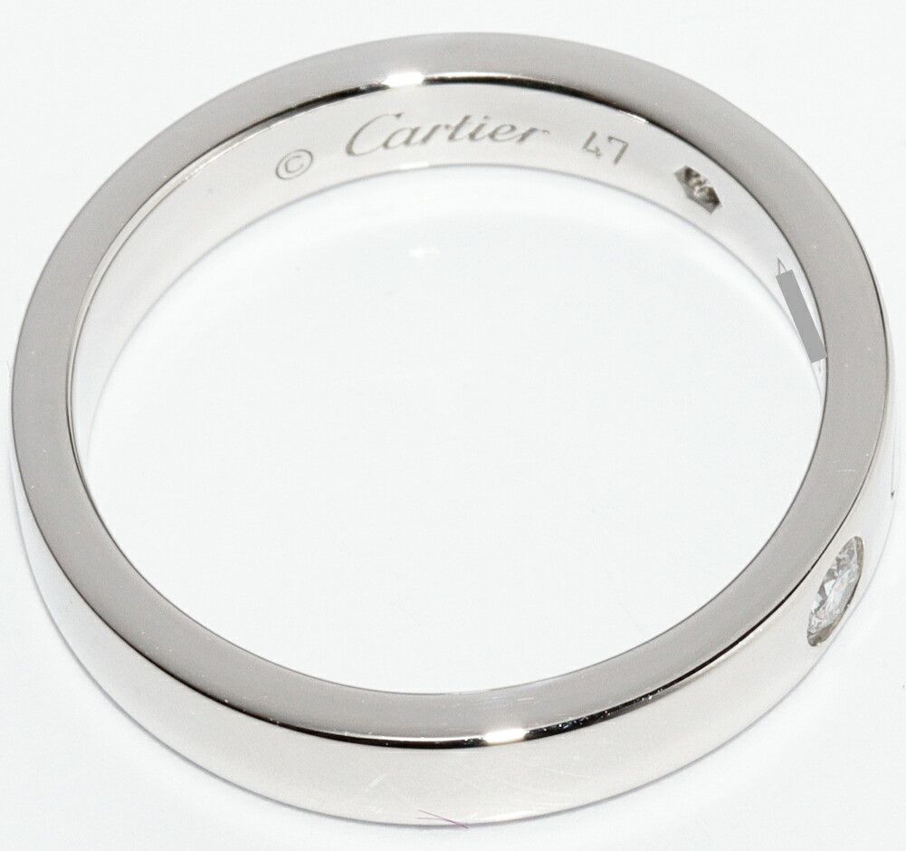 Cartier Cartier Cartier C de Cartier Pt950 Diamond Ring Size 47 Precious Metal Ring B40778 DUTY FREE for USA Size ONE SIZE - 3 Thumbnail