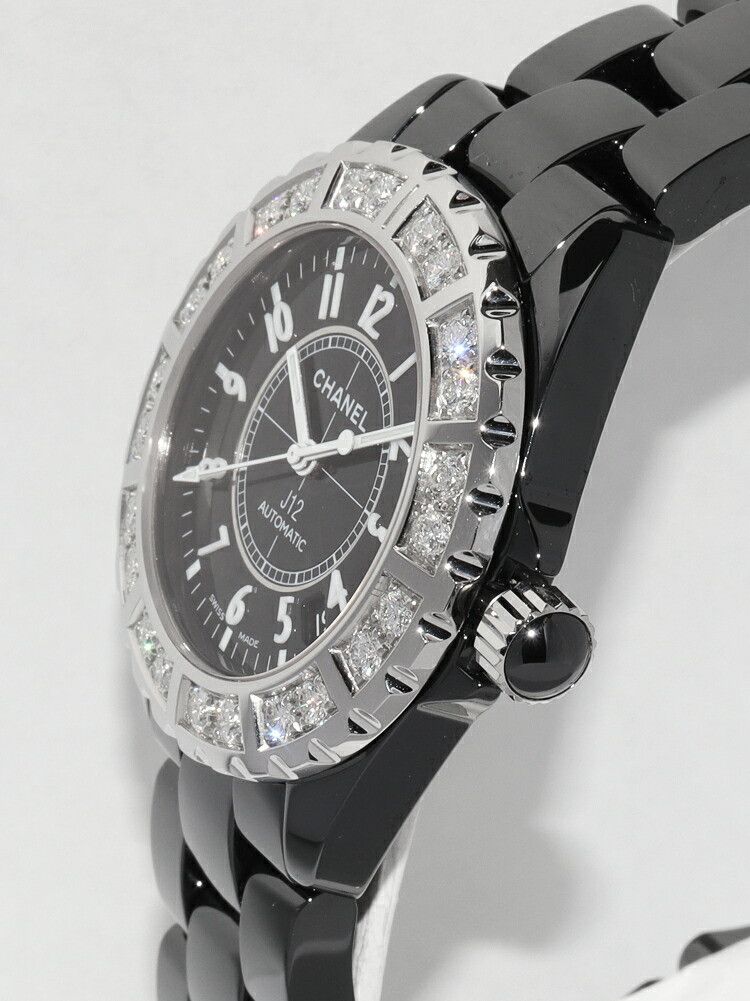 Chanel Chanel Chanel J12 Black Ceramic Chronograph Glass / Ceramic Automatic H1174 DUTY FREE for USA Size ONE SIZE - 4 Thumbnail