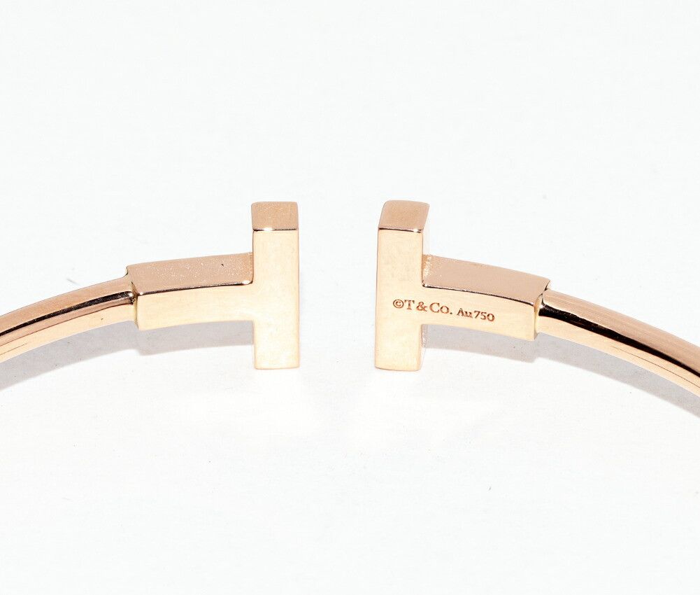 Tiffany & Co. Tiffany & Co. Tiffany & Co. T Wire Au750 Pink Gold Diamond Bracelet Precious Metal Bracelet DUTY FREE for USA Size ONE SIZE - 4 Thumbnail