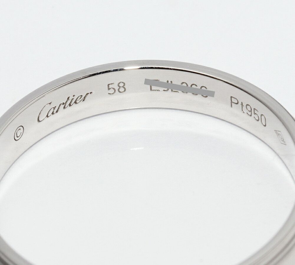 Cartier Cartier Cartier D’Amour Pt950 Wedding Ring Size 17 Precious Metal Ring B42103 DUTY FREE for USA Size ONE SIZE - 4 Thumbnail