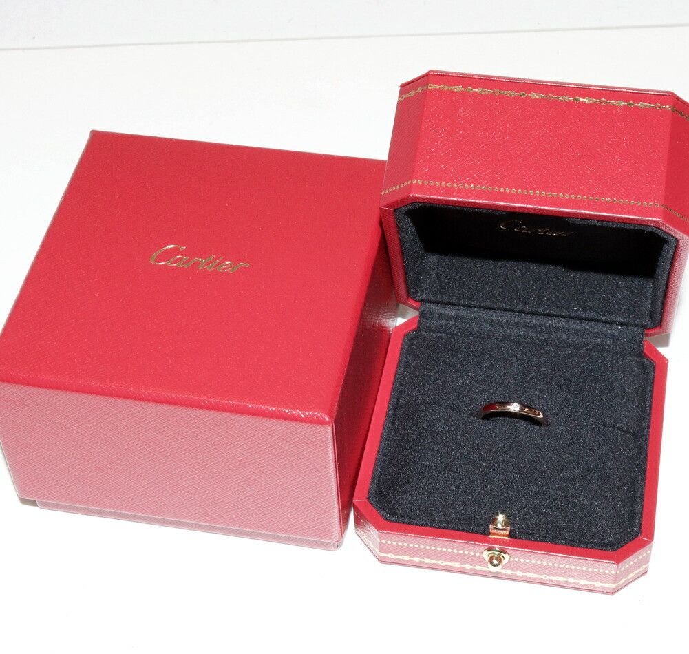 Cartier Cartier Cartier 1895 Wedding Ring Au750 Diamond Ring Size 49 Precious Metal Ring B40882 DUTY FREE for USA Size ONE SIZE - 3 Thumbnail