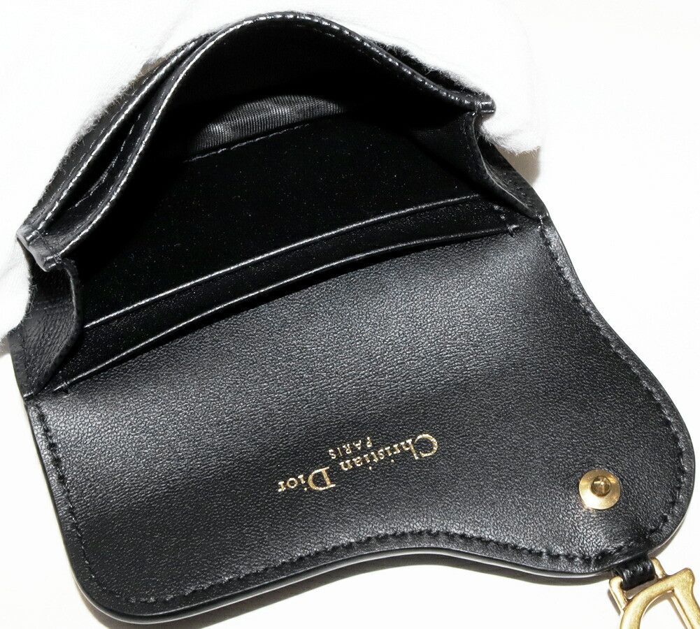 Dior Dior Dior Saddle Bloom Grained Calfskin Card Holder Leather Business card case S5611CBAA_M900 DUTY FREE for USA Size ONE SIZE - 4 Thumbnail