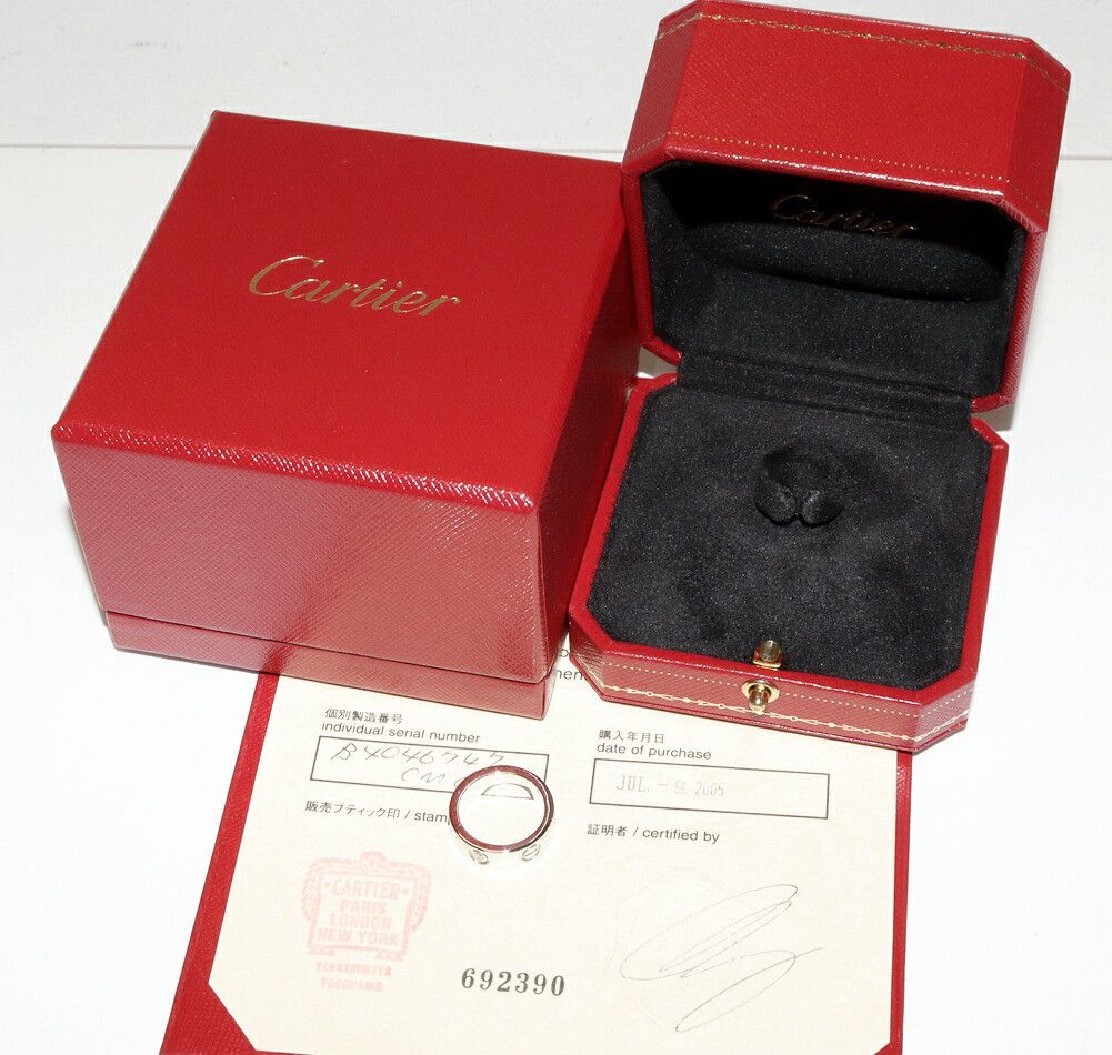 Cartier Cartier Cartier Love Pt950 Diamond Ring Size 47 Precious Metal Ring B40467 DUTY FREE for USA Size ONE SIZE - 3 Thumbnail