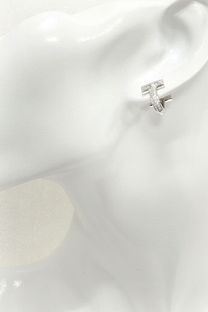 Tiffany & Co. Tiffany & Co. Tiffany & Co. T One Au750 White Gold Diamond Earrings Precious Metal Earrings DUTY FREE for USA Size ONE SIZE - 2 Thumbnail