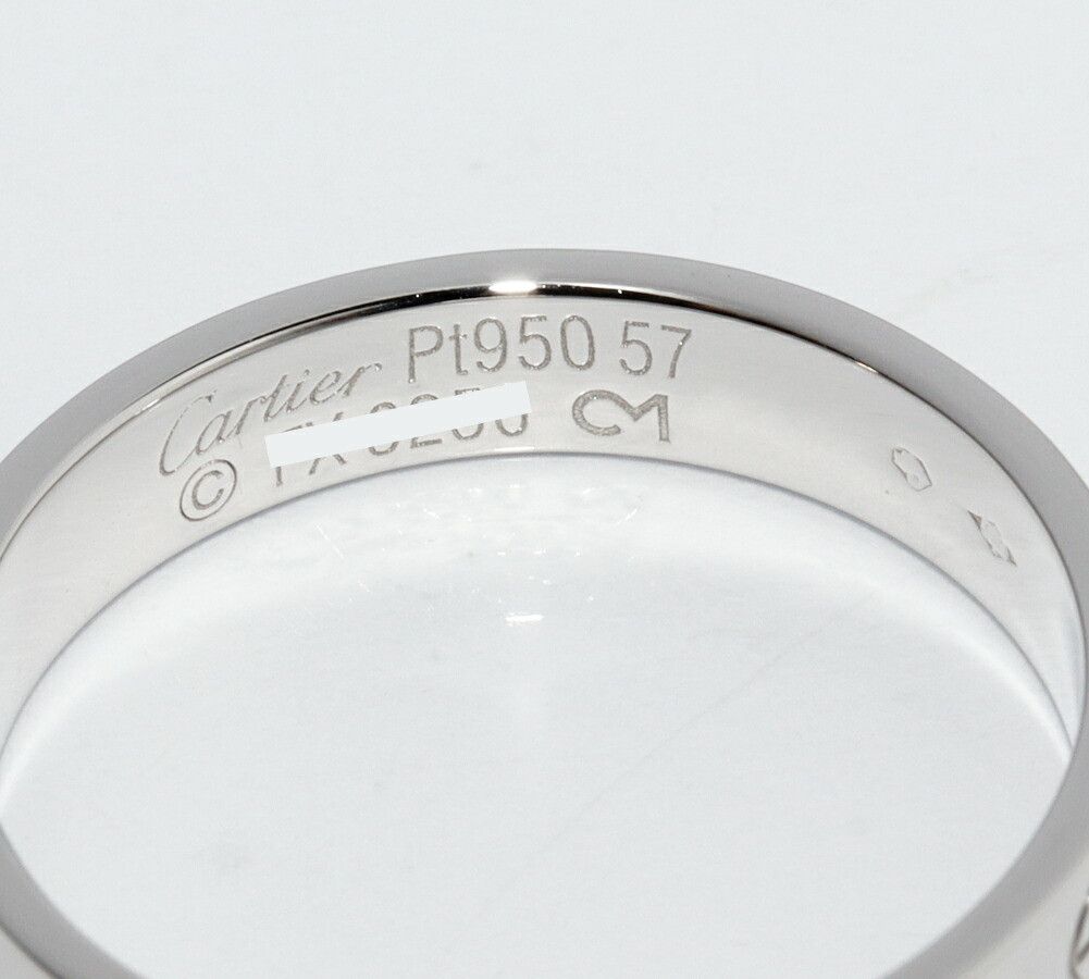 Cartier Cartier Cartier Love Ring Pt950 Platinum Ring Size 57 Precious Metal Ring B40853 DUTY FREE for USA Size ONE SIZE - 4 Thumbnail