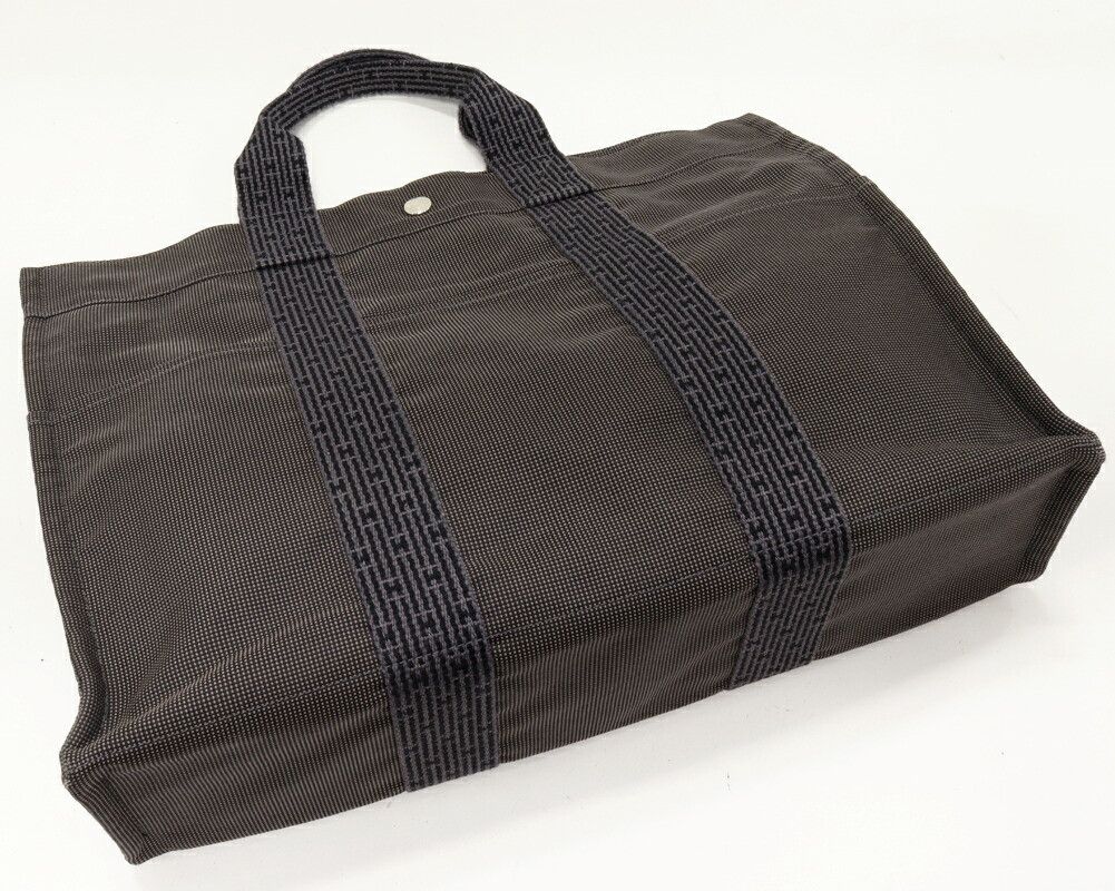 Hermes Hermes Hermes Herline Canvas Tote MM Textile Tote Bag DUTY FREE for USA Size ONE SIZE - 3 Thumbnail