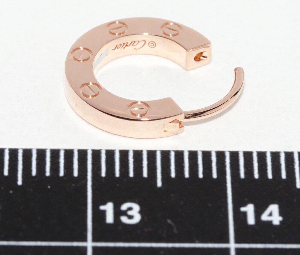 Cartier Cartier Cartier Love Au750 Single Hoop Earring Precious Metal Earrings B8301422 DUTY FREE for USA Size ONE SIZE - 3 Thumbnail