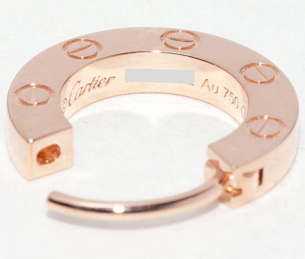 Cartier Cartier Cartier Love Au750 Single Hoop Earring Precious Metal Earrings B8301422 DUTY FREE for USA Size ONE SIZE - 4 Thumbnail
