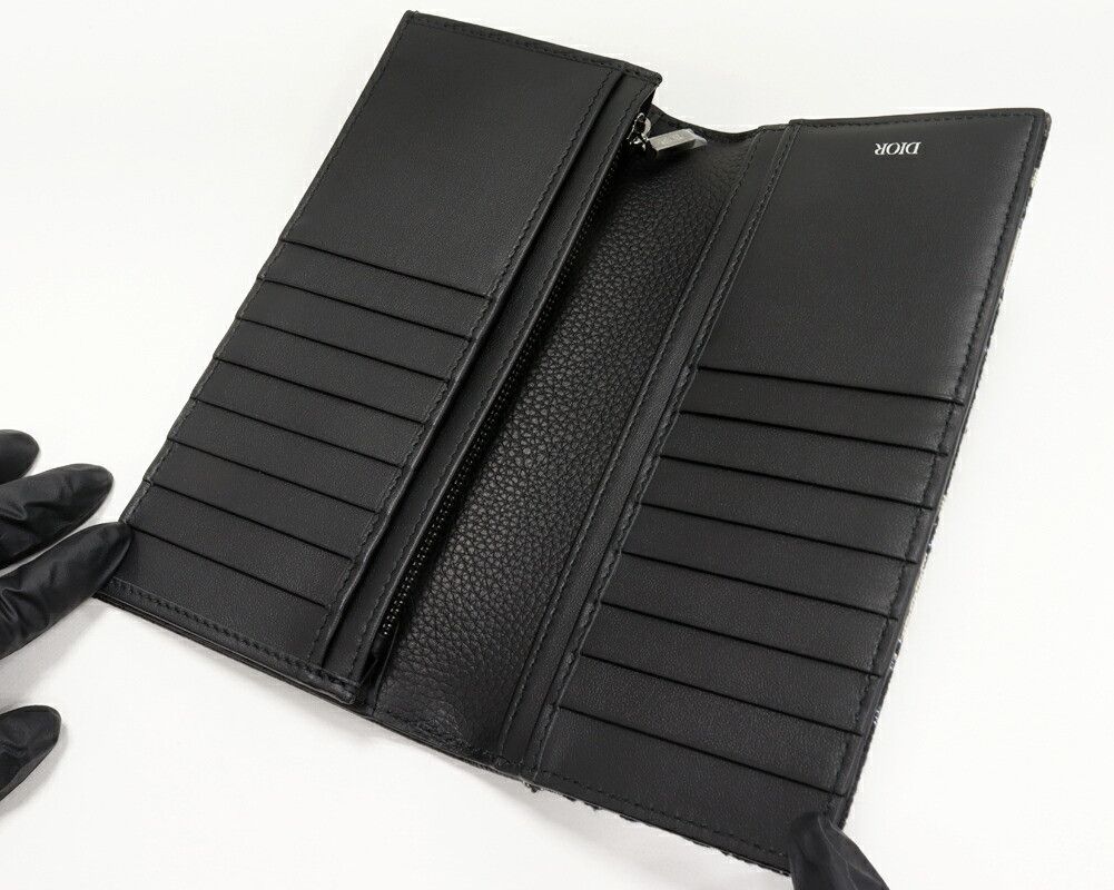 Dior Dior Dior Saddle Canvas Calfskin Long Wallet Leather Long Wallet 2ADBC330YKS_H27E DUTY FREE for USA Size ONE SIZE - 3 Thumbnail