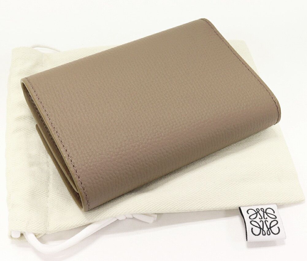 Loewe Loewe Loewe Anagram Vertical Wallet Pebble Grain Calf Trifold Wallet Leather Short Wallet C821S33X12 DUTY FREE for USA Size ONE SIZE - 2 Thumbnail