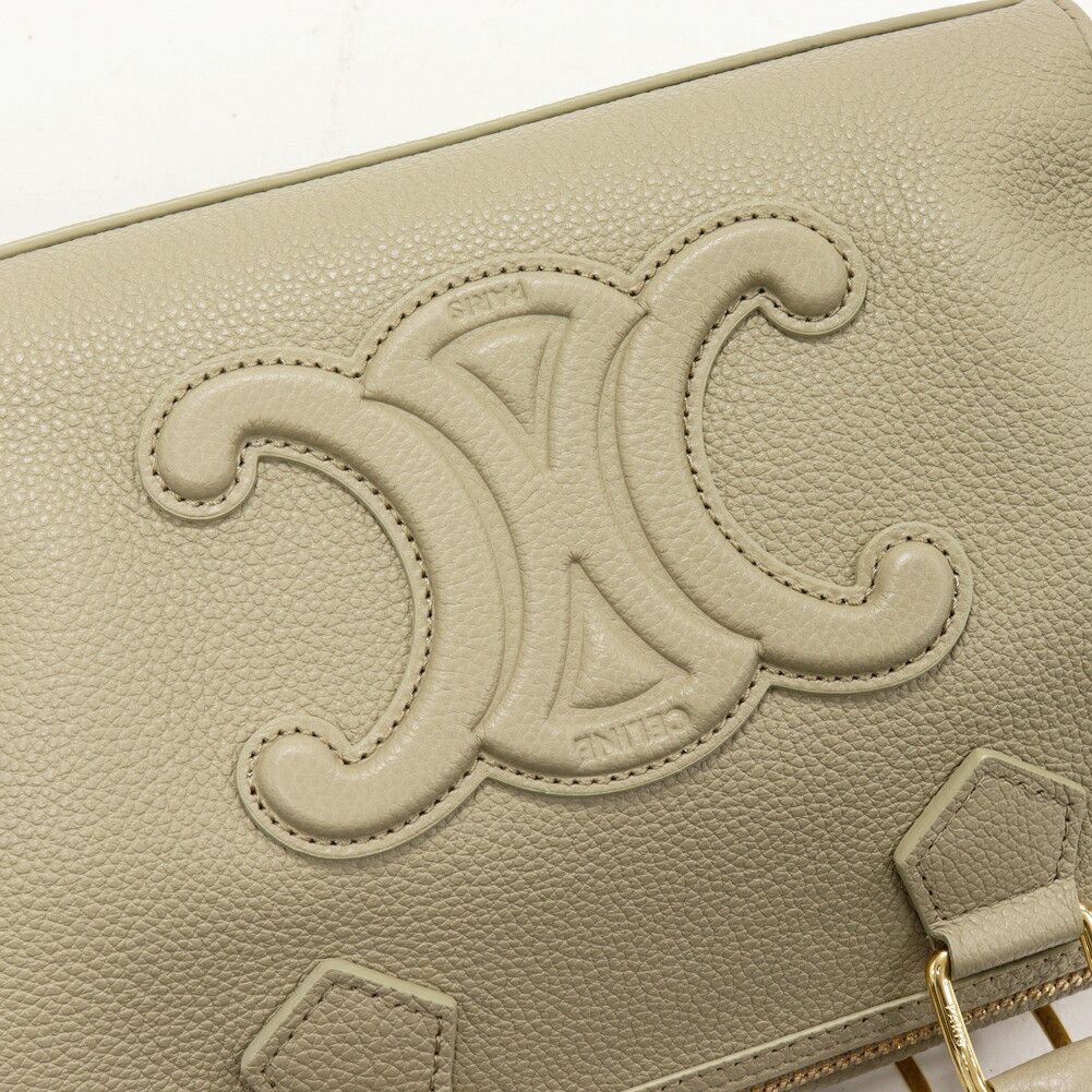 Celine Celine CELINE Cuir Triomphe Grained Calfskin 2way Boston Bag Leather Shoulder Bag DUTY FREE for USA Size ONE SIZE - 6 Thumbnail