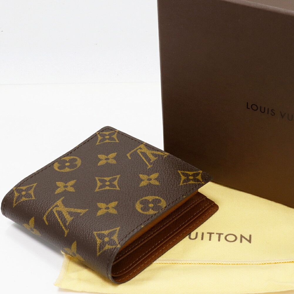 Louis Vuitton Louis Vuitton Louis Vuitton Portefeuille Marco Monogram Wallet Textile Short Wallet M61675 DUTY FREE for USA Size ONE SIZE - 2 Thumbnail