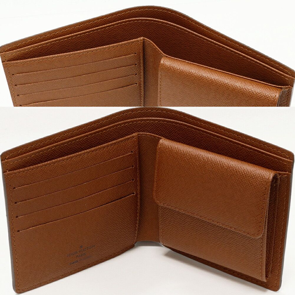 Louis Vuitton Louis Vuitton Louis Vuitton Portefeuille Marco Monogram Wallet Textile Short Wallet M61675 DUTY FREE for USA Size ONE SIZE - 3 Thumbnail