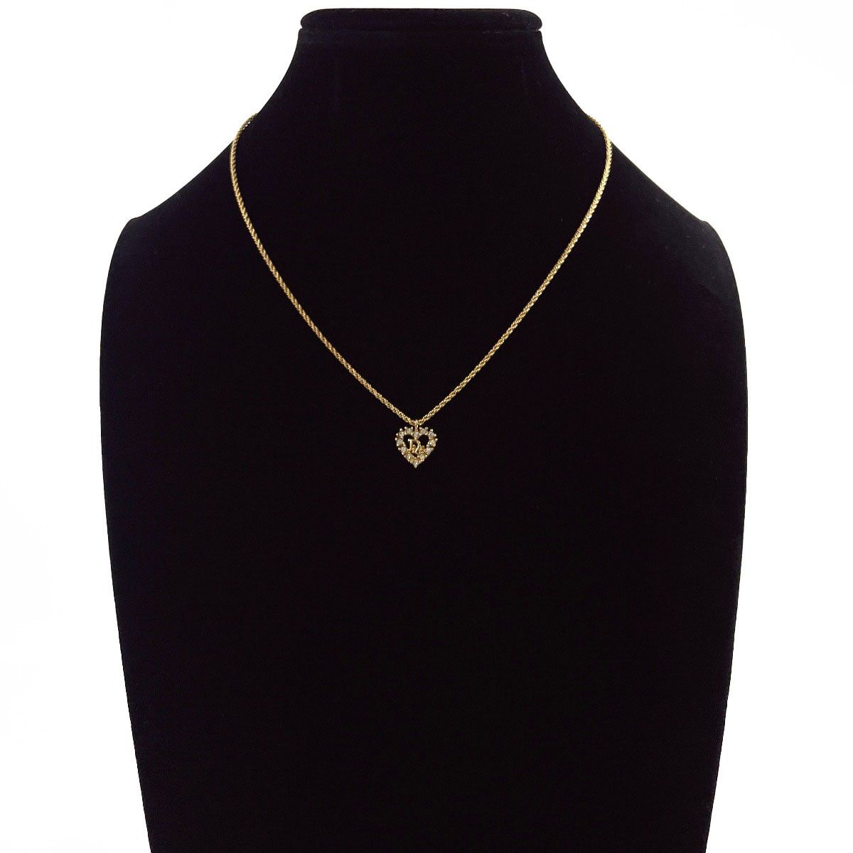 Dior Dior Christian Dior Heart Logo Rhinestone Necklace Metal Necklace DUTY FREE for USA Size ONE SIZE - 7 Thumbnail