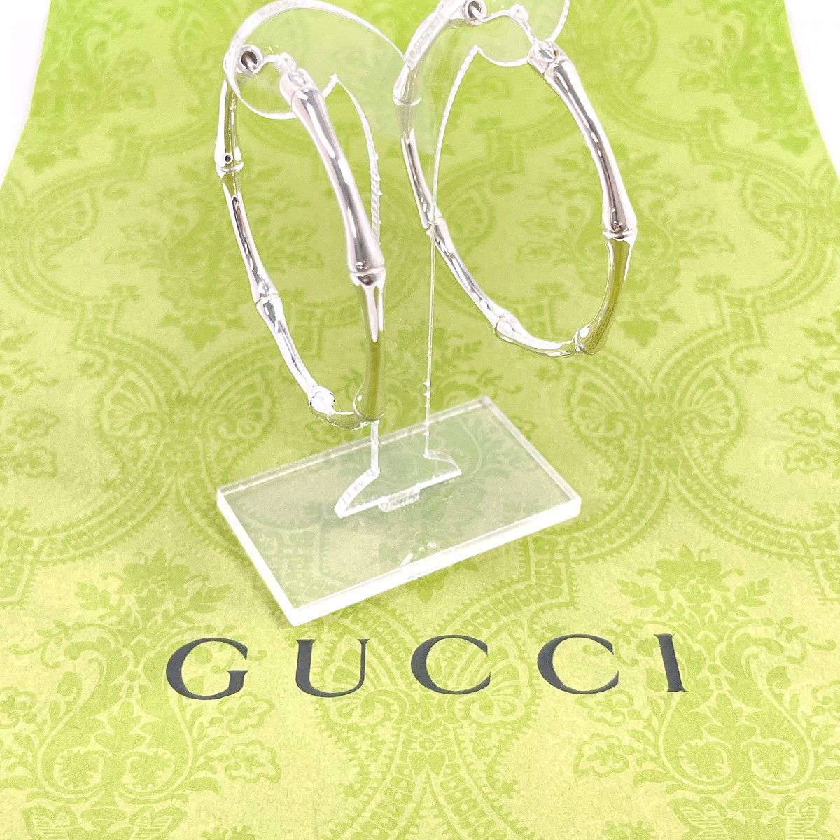 Gucci Gucci Gucci Bamboo Silver925 Earrings Precious Metal Earrings DUTY FREE for USA Size ONE SIZE - 2 Thumbnail