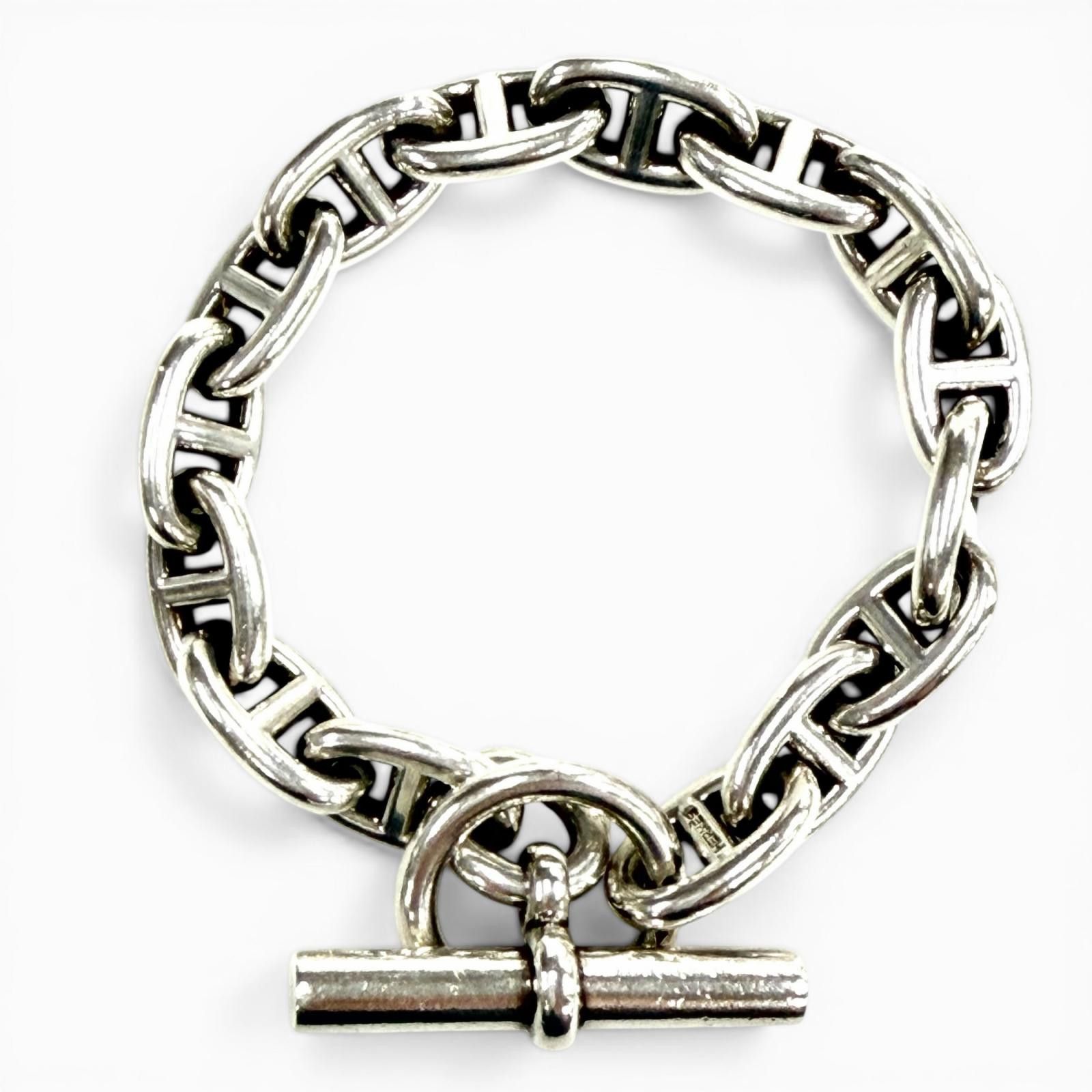 Hermes Hermes Hermes Chaine d’Ancre MM Silver Bracelet Precious Metal Bracelet DUTY FREE for USA Size ONE SIZE - 2 Thumbnail