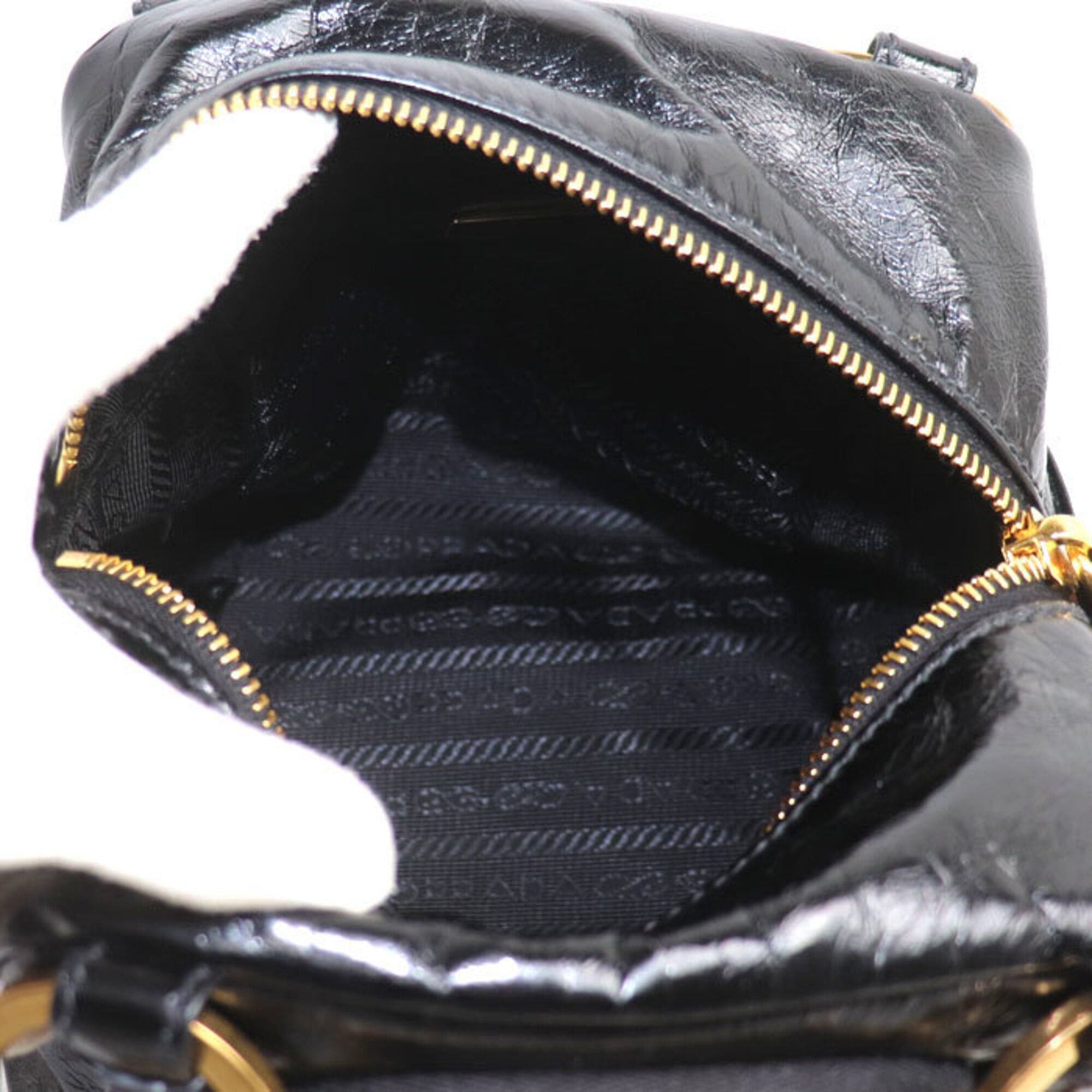 Prada PRADA Dangle Handbag, Black, 1BB137 2CYR F0002, Women's Size ONE SIZE - 4 Thumbnail