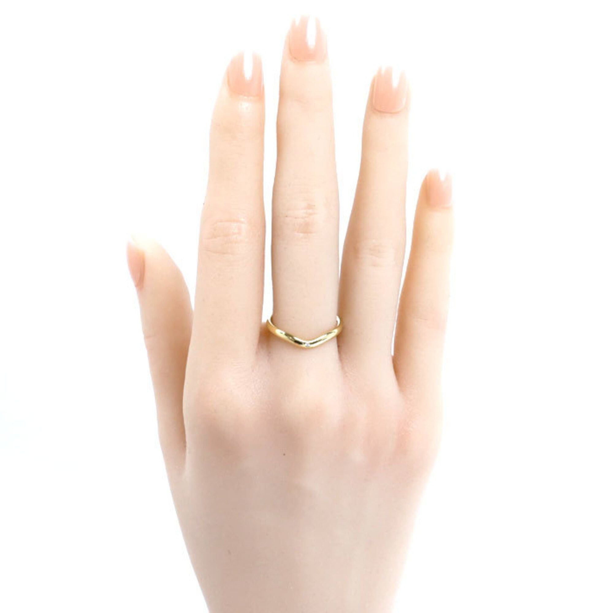 Tiffany & Co. TIFFANY&Co. Tiffany & Co. 18K Yellow Gold Curved Band Ring with Diamonds, 2.7g, Women's Size ONE SIZE - 7 Thumbnail