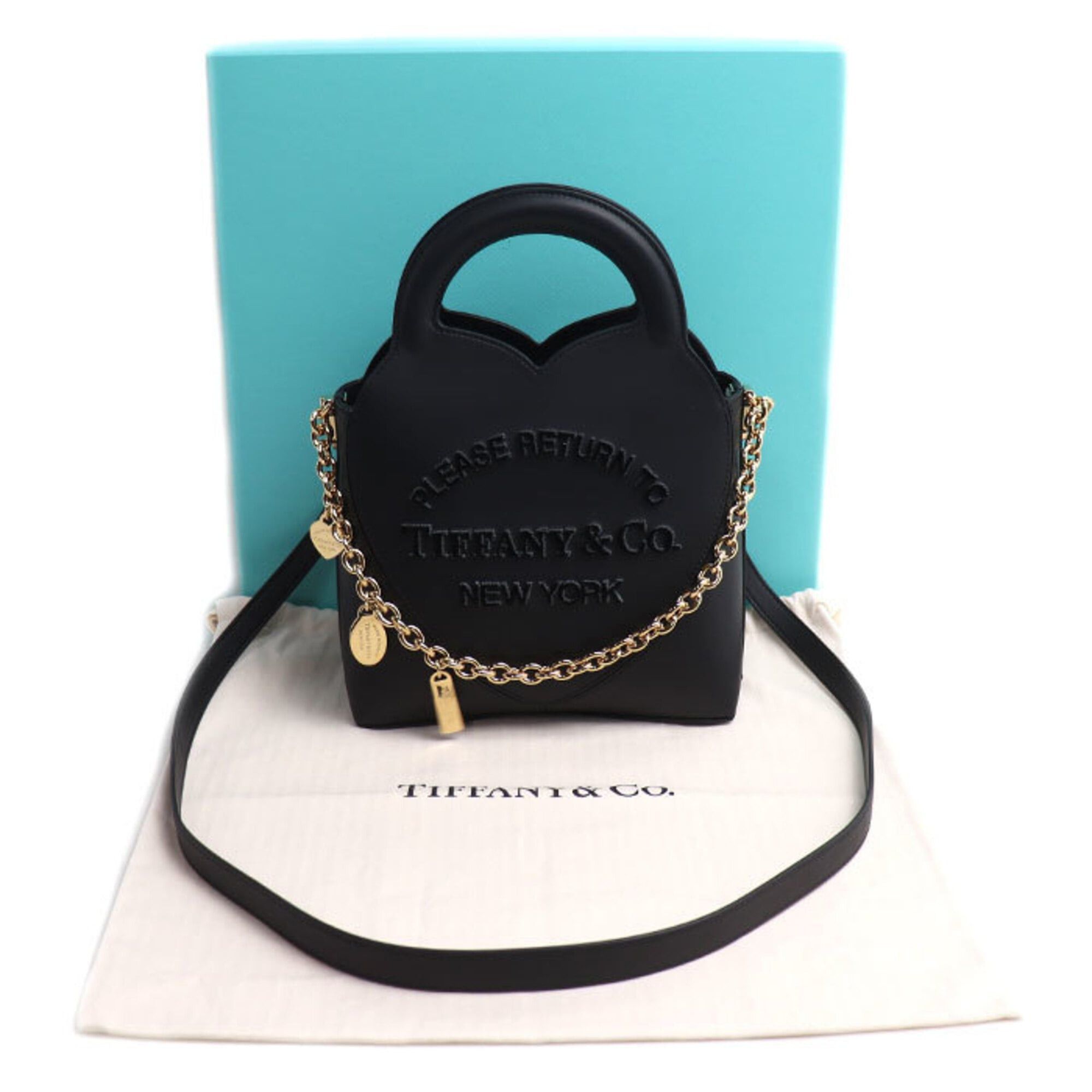 Tiffany & Co. TIFFANY&Co. Tiffany & Co. Return to 2-Way Shoulder Bag with Mini Charm, Black, Women's Size ONE SIZE - 7 Thumbnail
