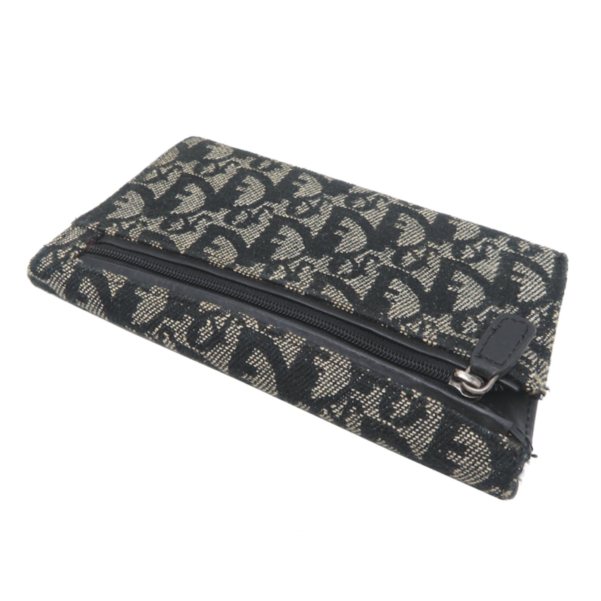 Dior Christian Dior Trotter Wallet, Women's Tri-fold Jacquard, Blue Size ONE SIZE - 4 Thumbnail