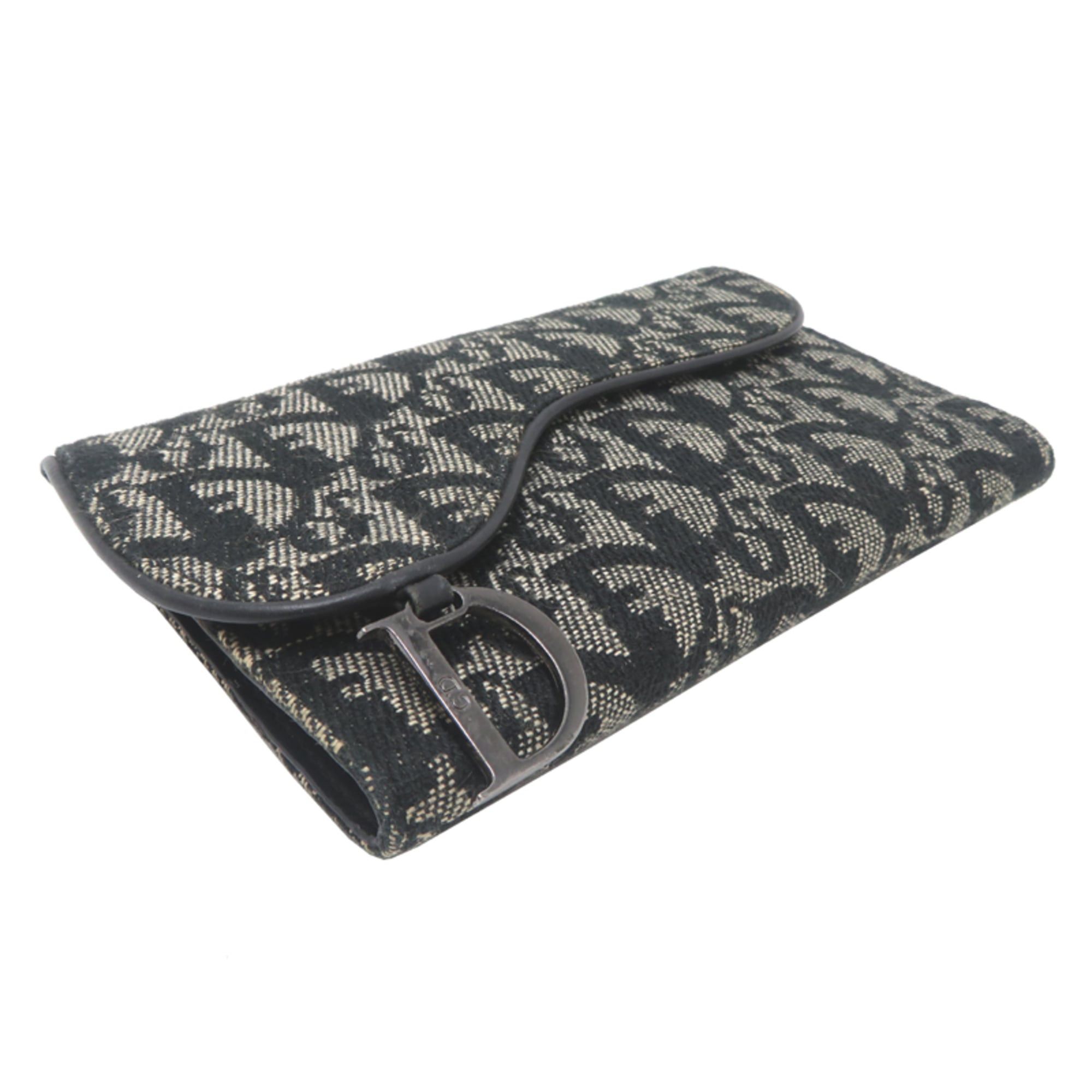 Dior Christian Dior Trotter Wallet, Women's Tri-fold Jacquard, Blue Size ONE SIZE - 3 Thumbnail