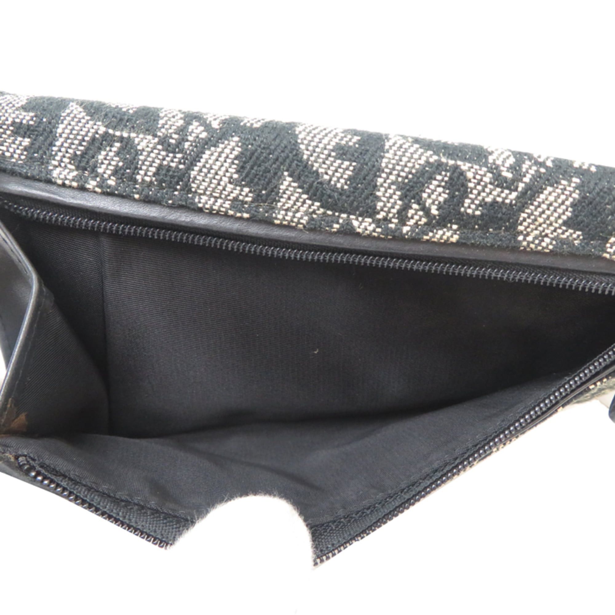Dior Christian Dior Trotter Wallet, Women's Tri-fold Jacquard, Blue Size ONE SIZE - 7 Thumbnail